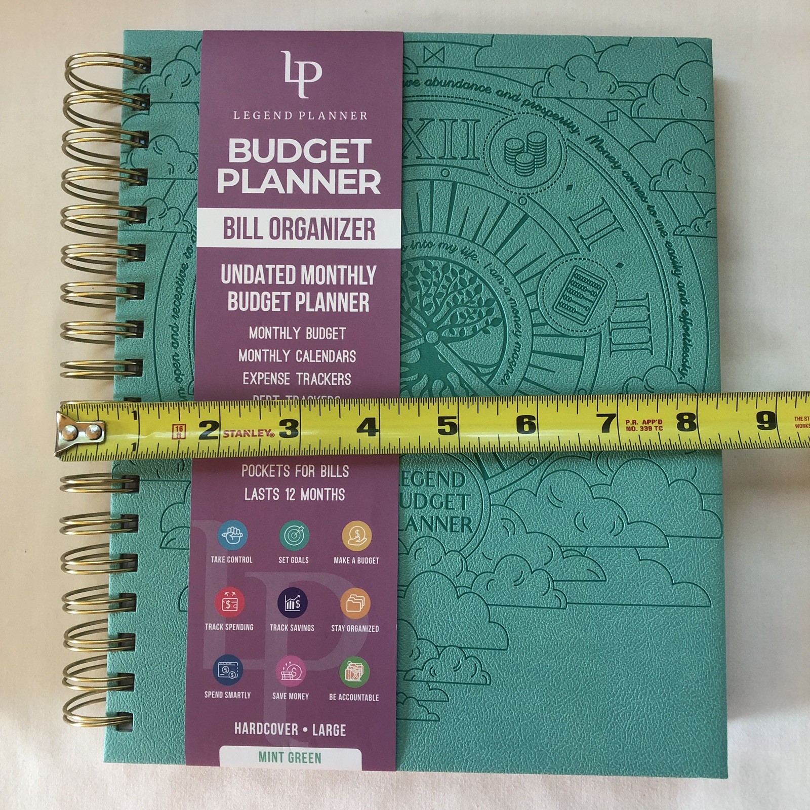 Legend Planner Monthly Orangizer Planner Mint Green New Undated