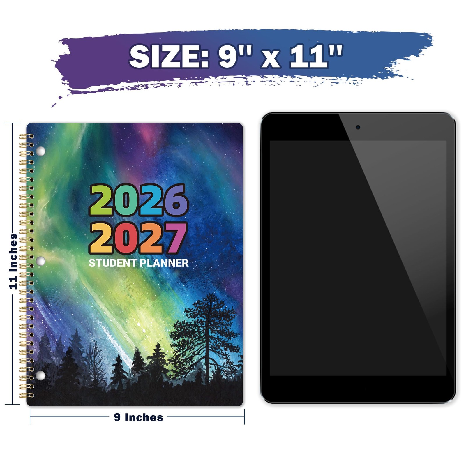 Student Planner 2026-2027 – Academic from July 2026 11″ x 8.3″, Blue
