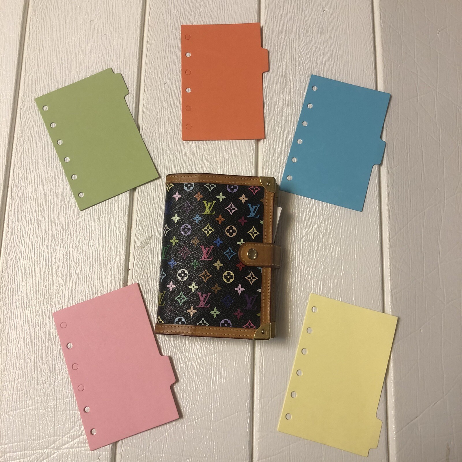 PM Size Agenda ‘Plain Colors’ Planner Dividers/ Planner Inserts/ Set Of 5