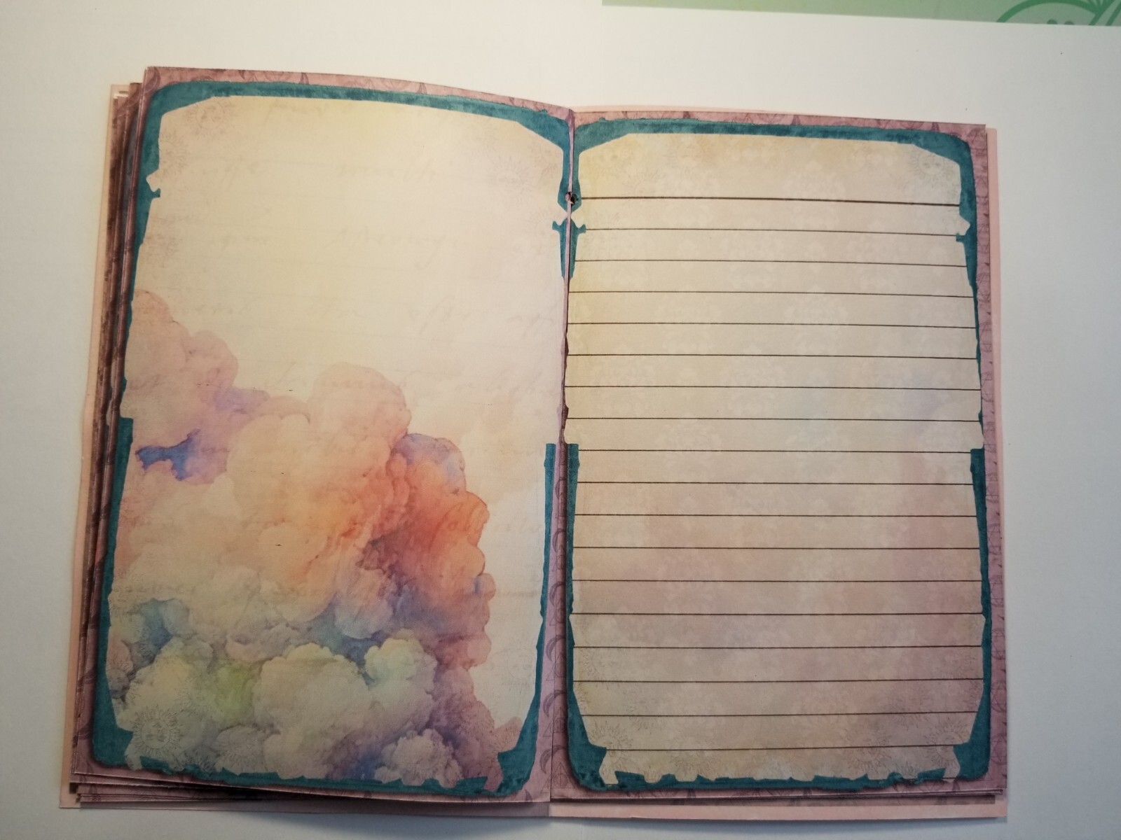 Junk Journal Blank Booklet “DREAMER” Dreamcatcher, Pastel LG 8.5″x5.5 ” 40pgs