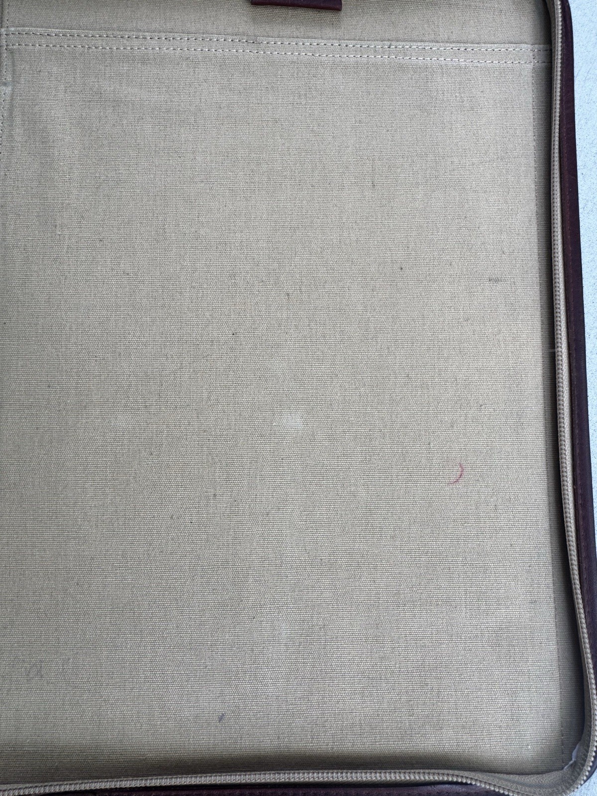 Vintage Duluth Trading Fire Hose Canvas & Leather Padfolio/Portfolio 13.5″ x 10″