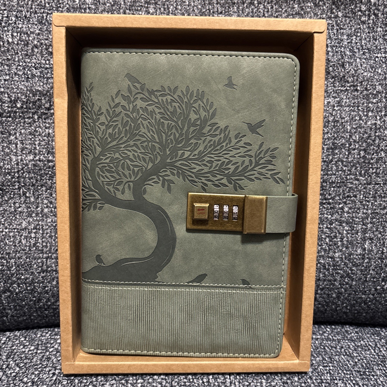 Vintage Diary with Lock for Women Men 256 Pages Leather Password Journal New