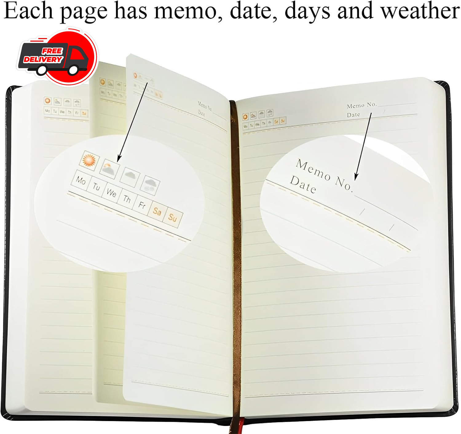 Thick Leather Journal Notebook 720 Pages Retro Thick Lined Paper Writing Journal