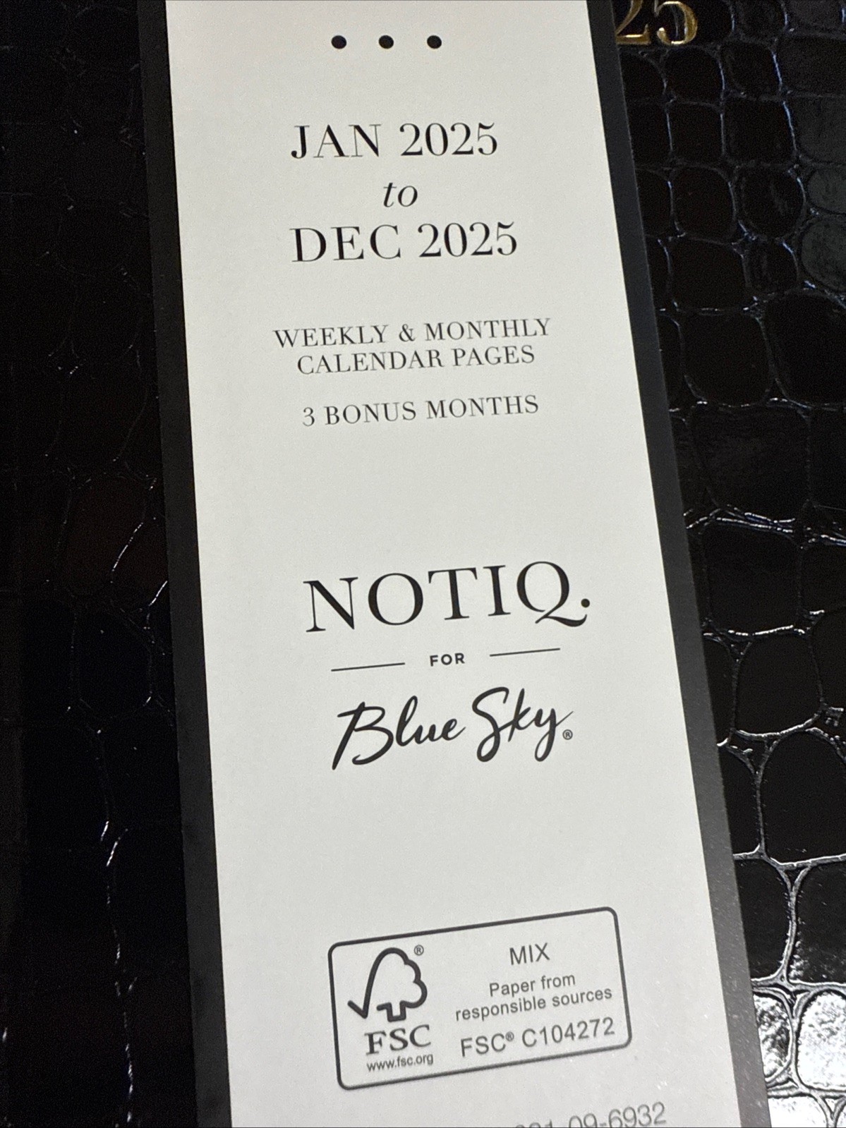 2 Lot Notiq Blue Sky Black Planner January 2025 – ￼ December 2025