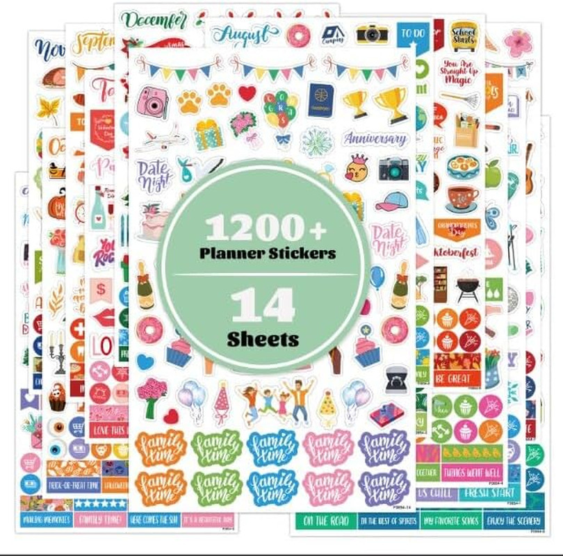 Planner Stickers – 12 Monthly Celebrations Planner Stickers, Daily Planners Acc