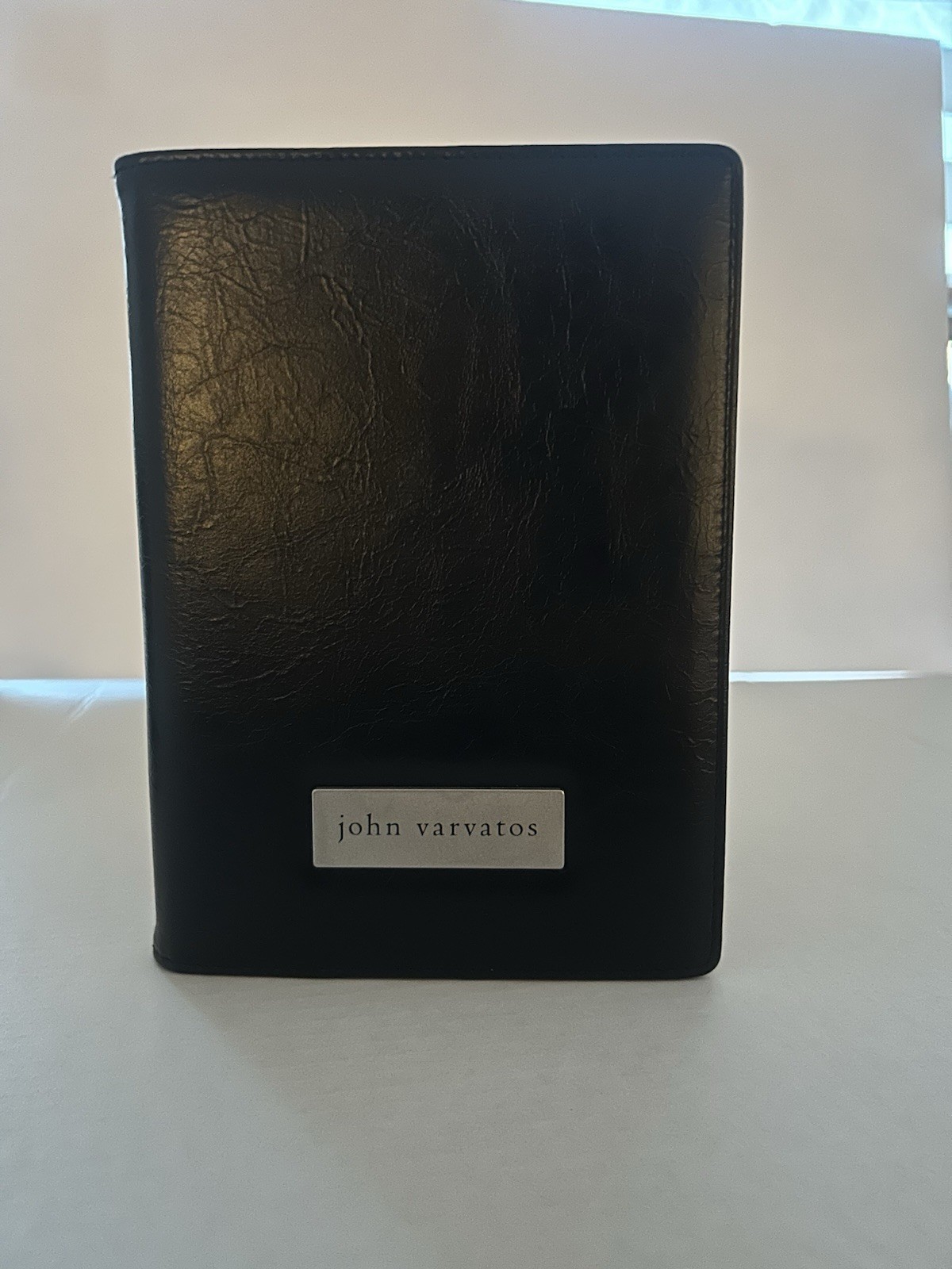Brand New John Varvatos Black Leather PVC Journal