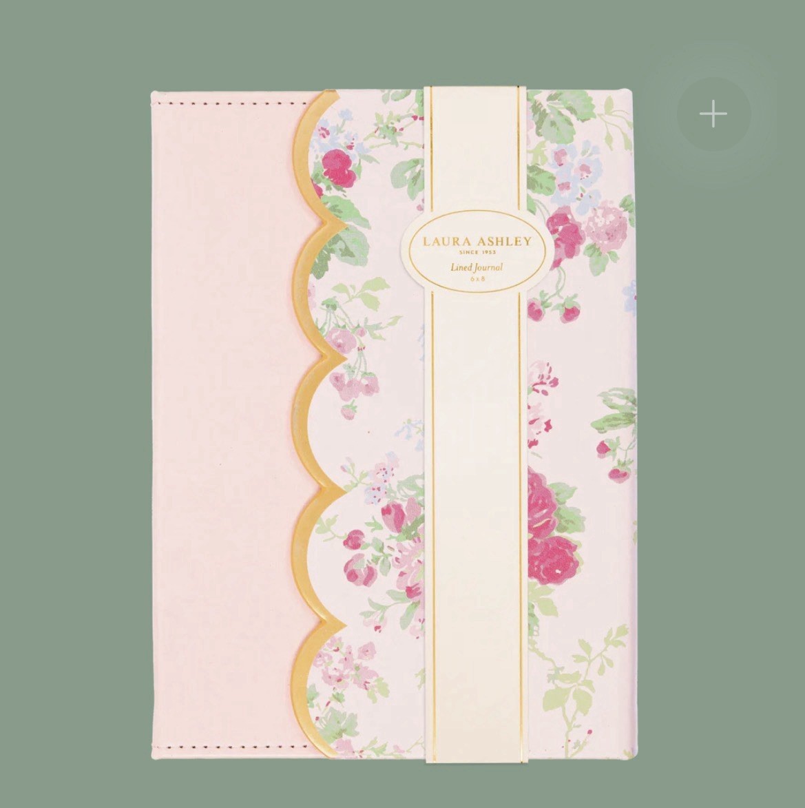 Laura Ashley English Garden Flap Journal – 6×8 Inch Faux Leather 6X8, Pink