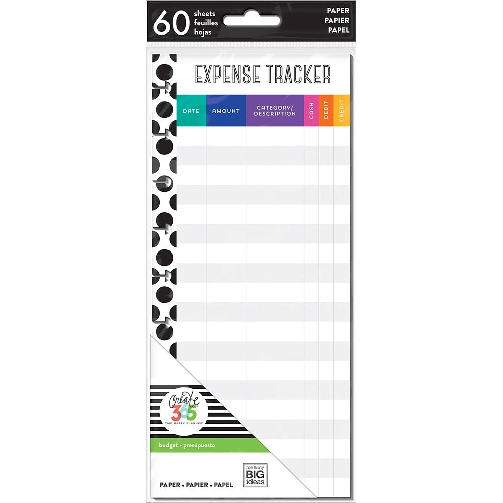 Happy Planner Budget Expense Tracker Classic Half Sheet 60 Sheets Refill New