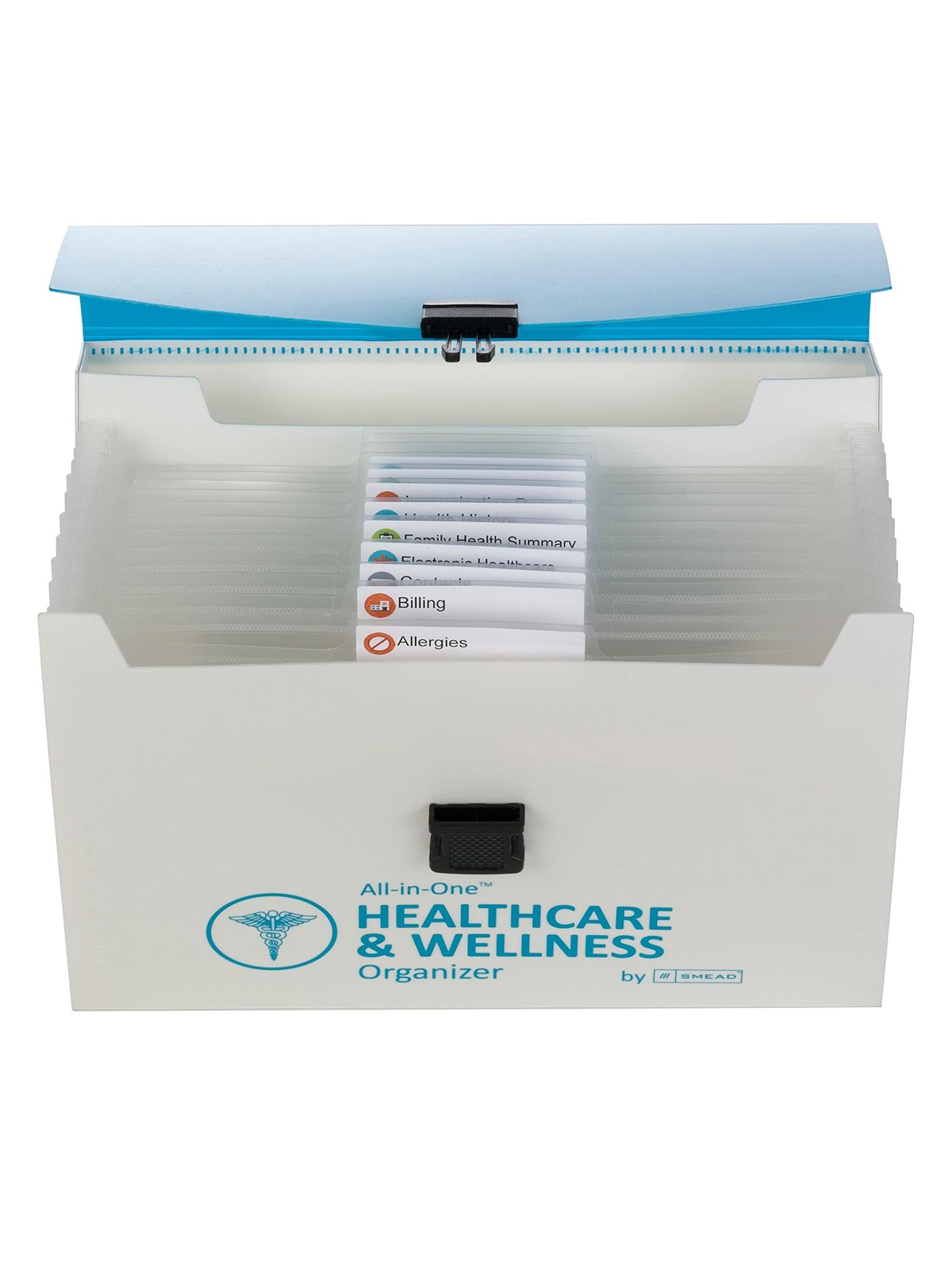 Smead All-in-One Healthcare & Wellness Letter, Multicolored – Teal & White