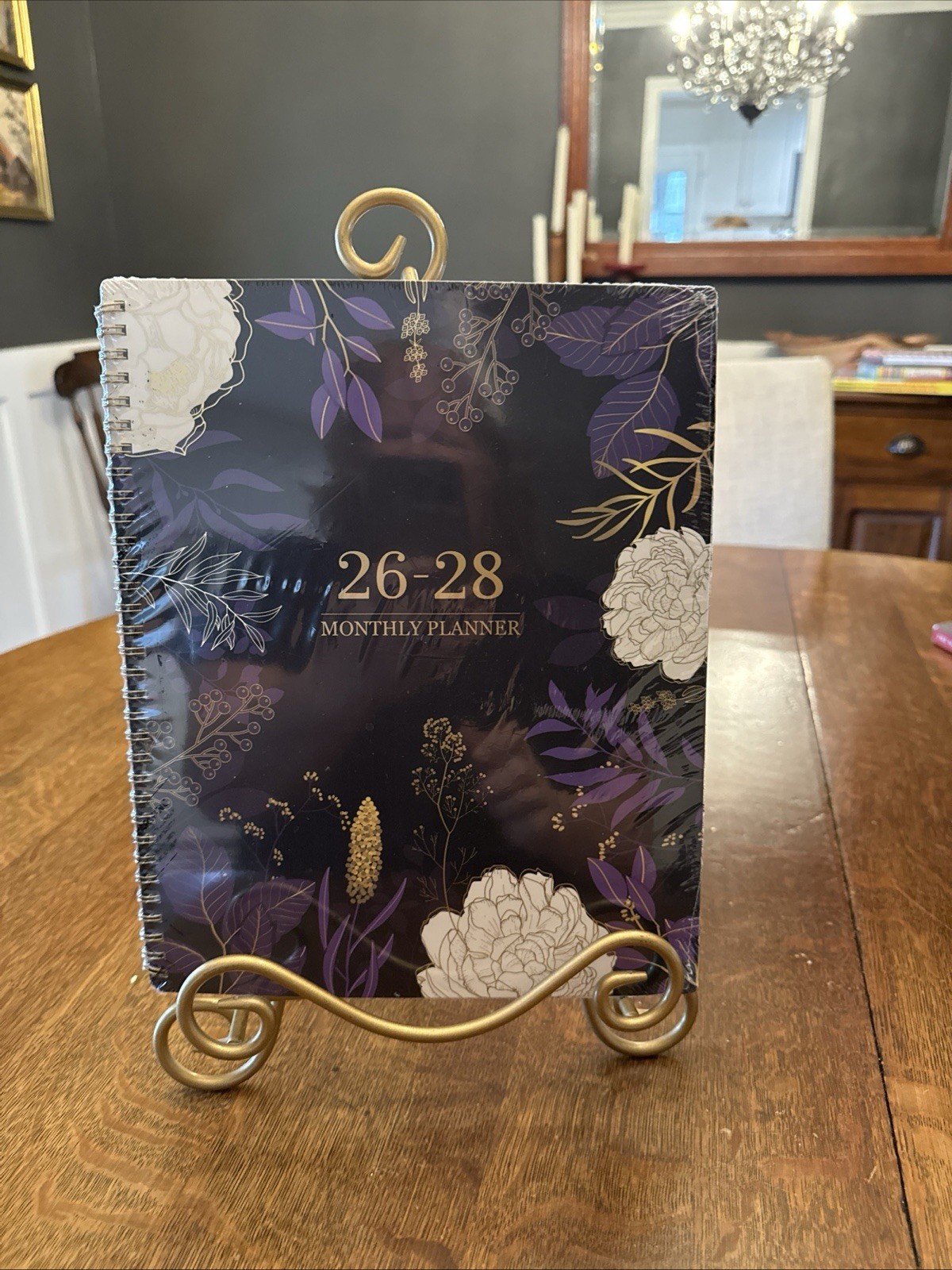 Purple Monthly Planner 2026-2028 – Twin-Wire Binding