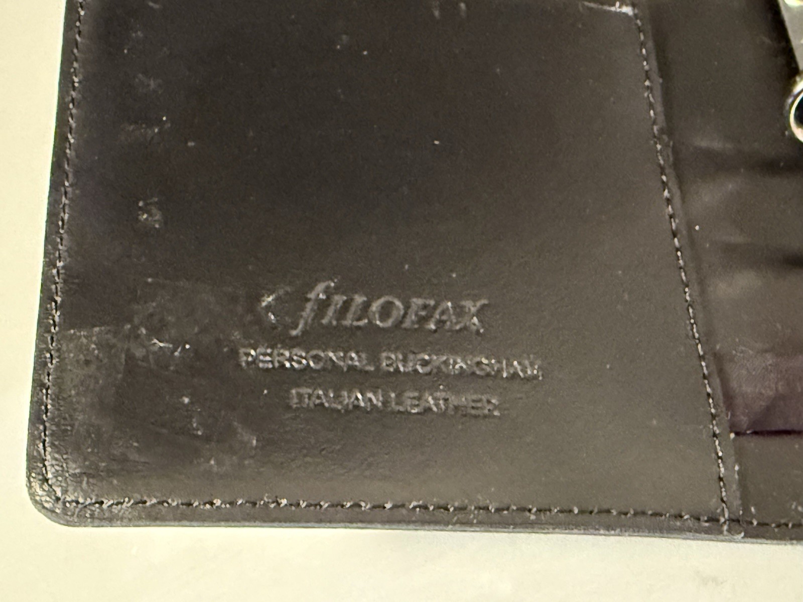 Genuine Filofax 1999 BLK Italian Leather Personal Buckingham Personal Organizer