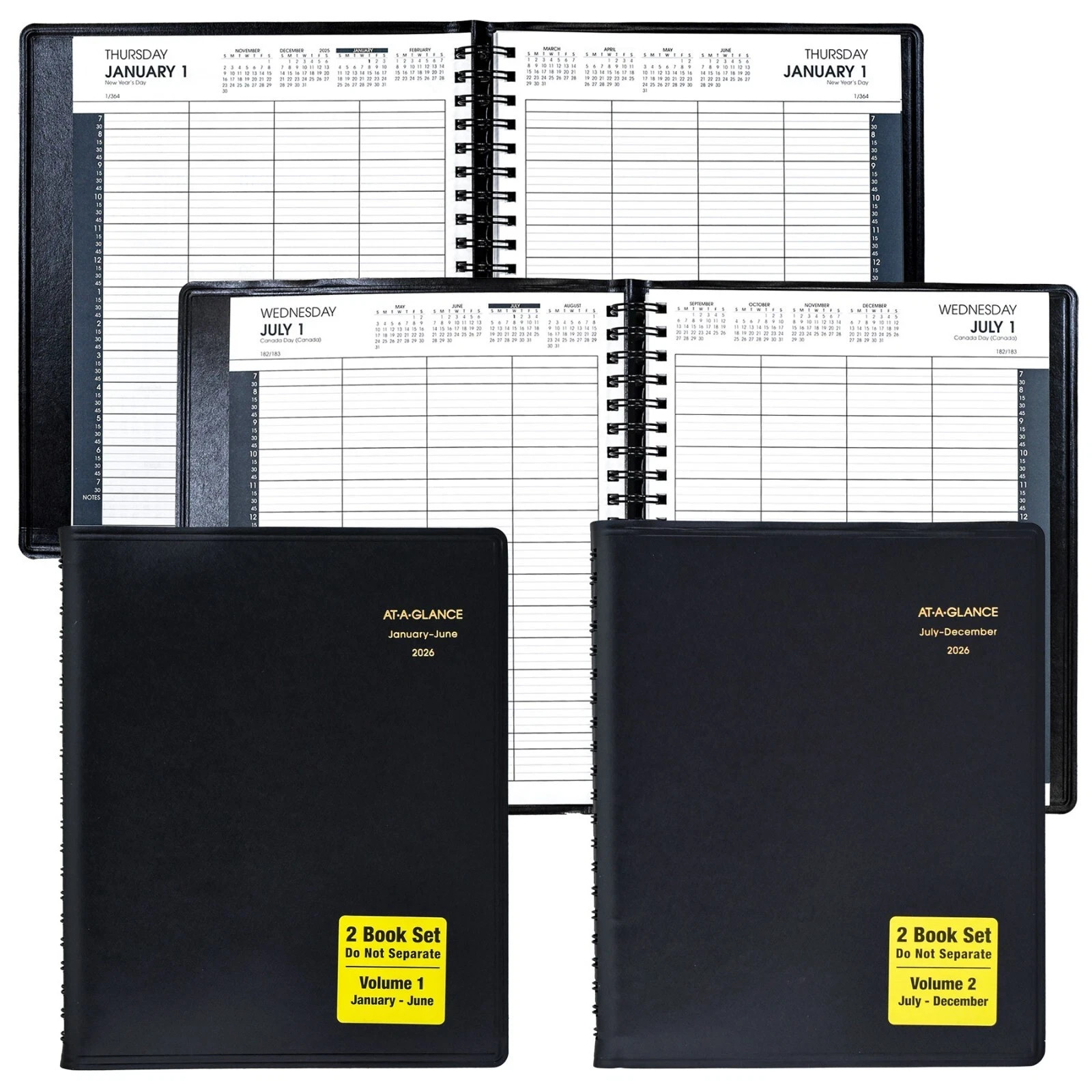 2027 At-A-Glance 70-212, 8-Person Daily Appointment Book, 8-1/2 x 11″