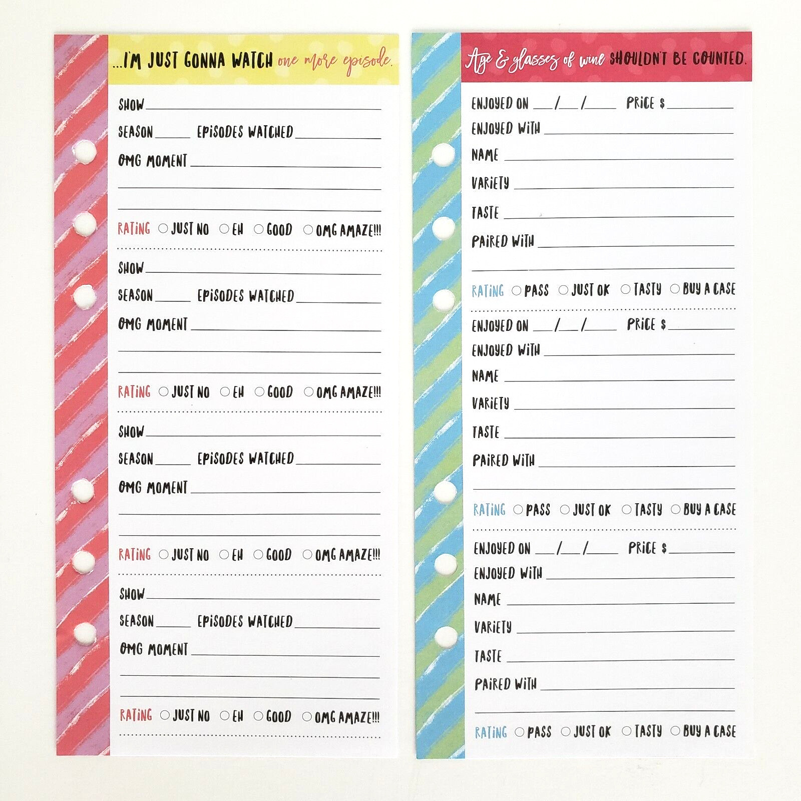 Recollections Creative Year Planner Leisure Pages INSERTS W Dividers 40 Sheets