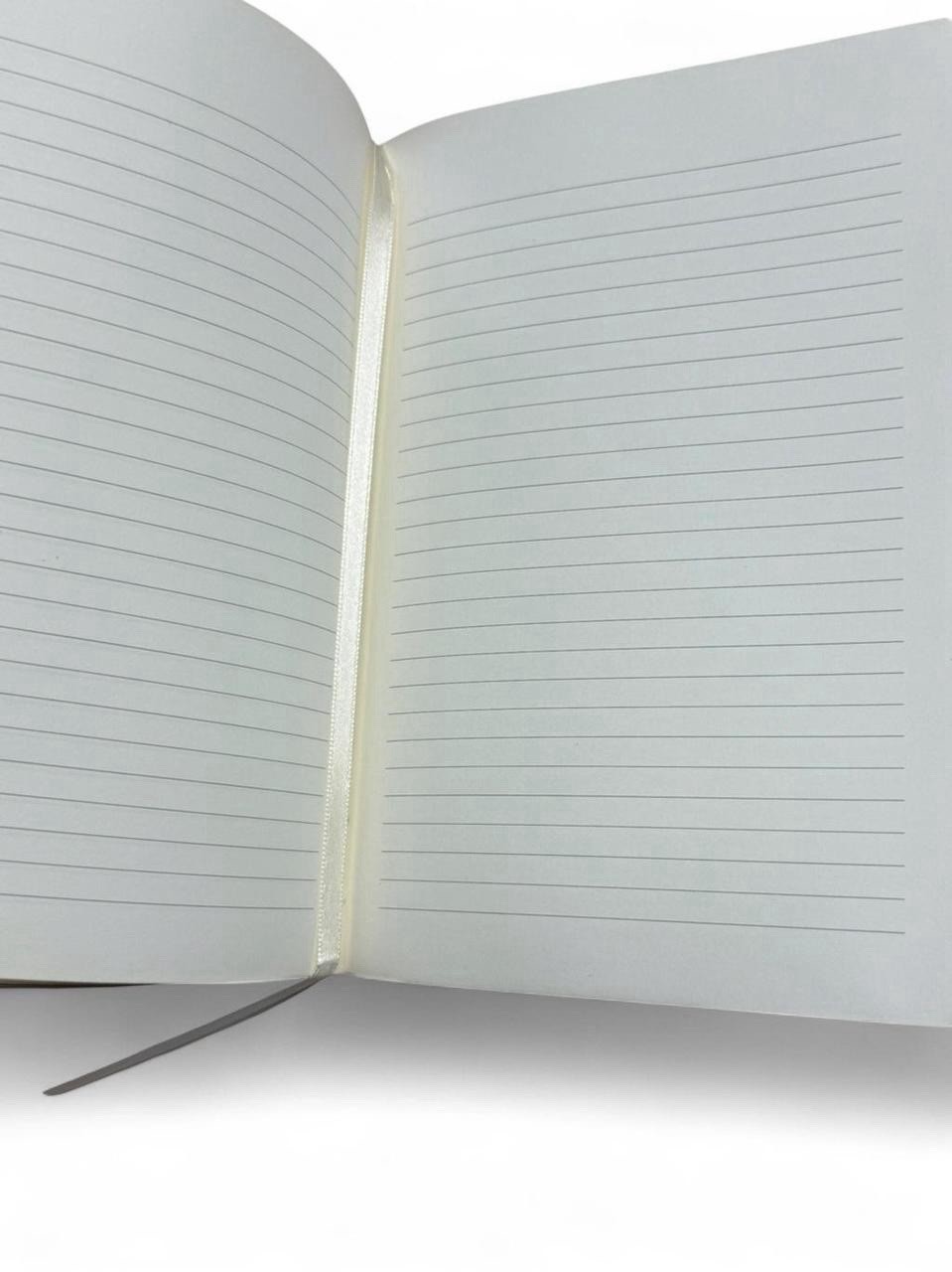 PAPYRUS Grey-Cream Ruled Gilded Notebook 240 Ivory Lined Pages Elastic Band