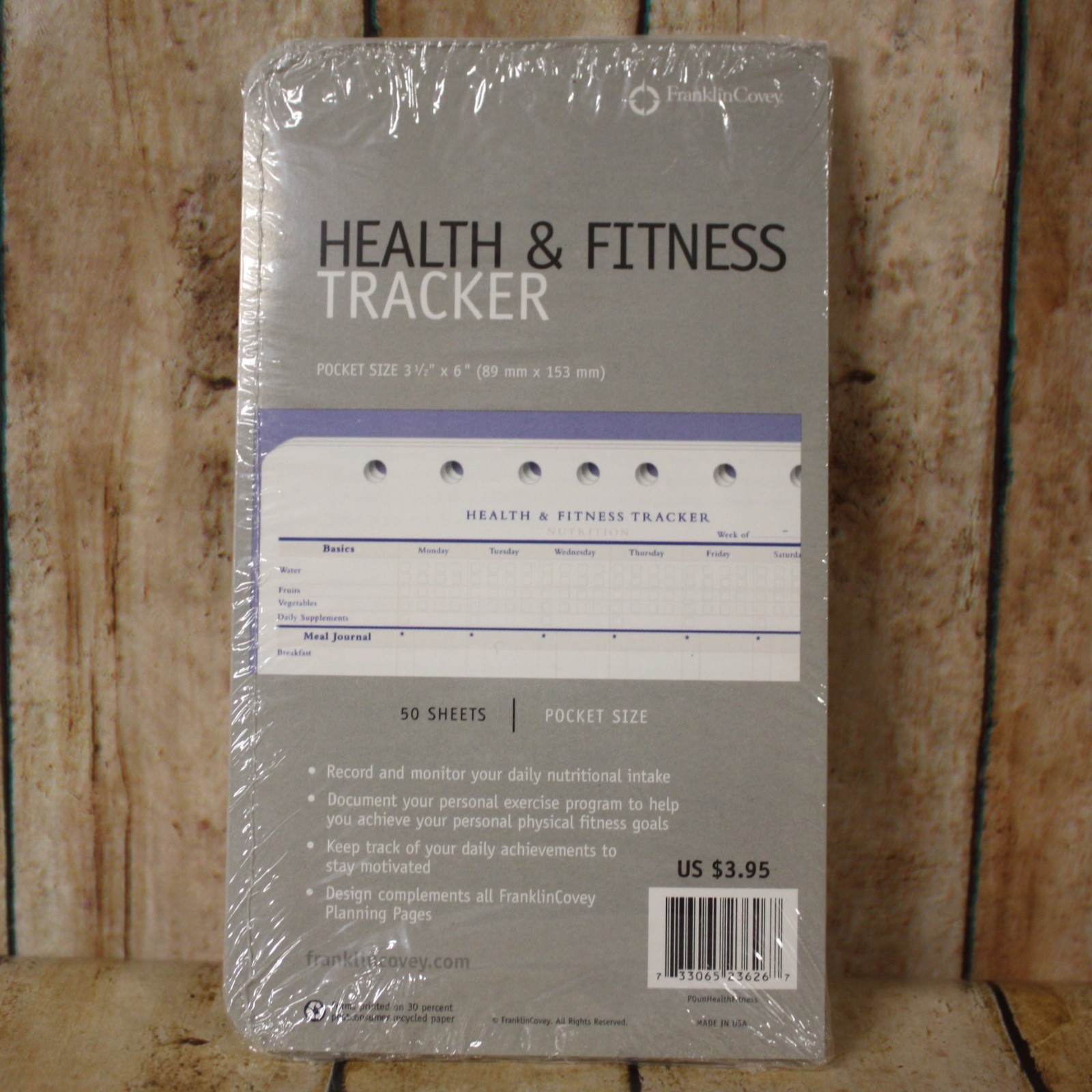 Franklin Covey Pocket Size Health & Fitness Tracker X50 USA 23626