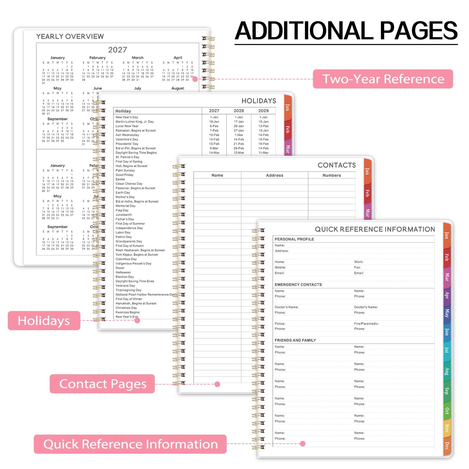 2027 Planner – Jan. 2027 – Dec. 2027, 8″ x 10″, Planner 2027 Weekly and Month…
