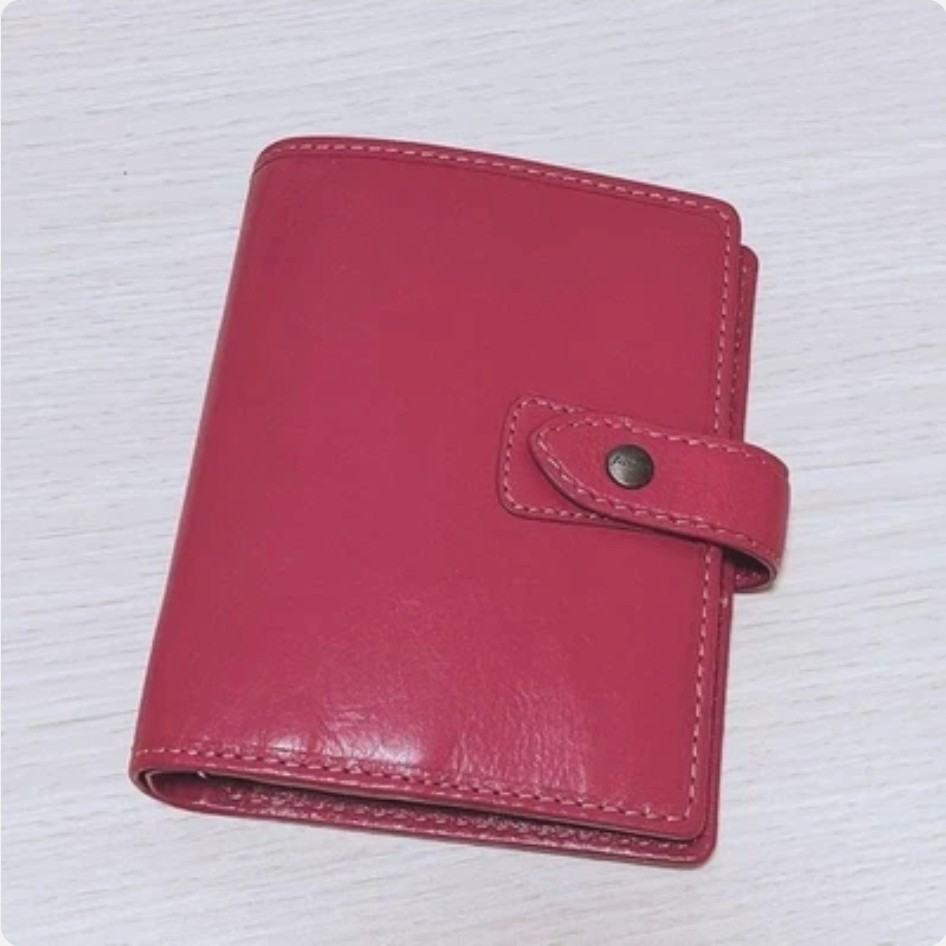 RARE Filofax Malden Pocket Organizer – Pink Fuchsia Leather – A7 Mini 6 Ring EUC