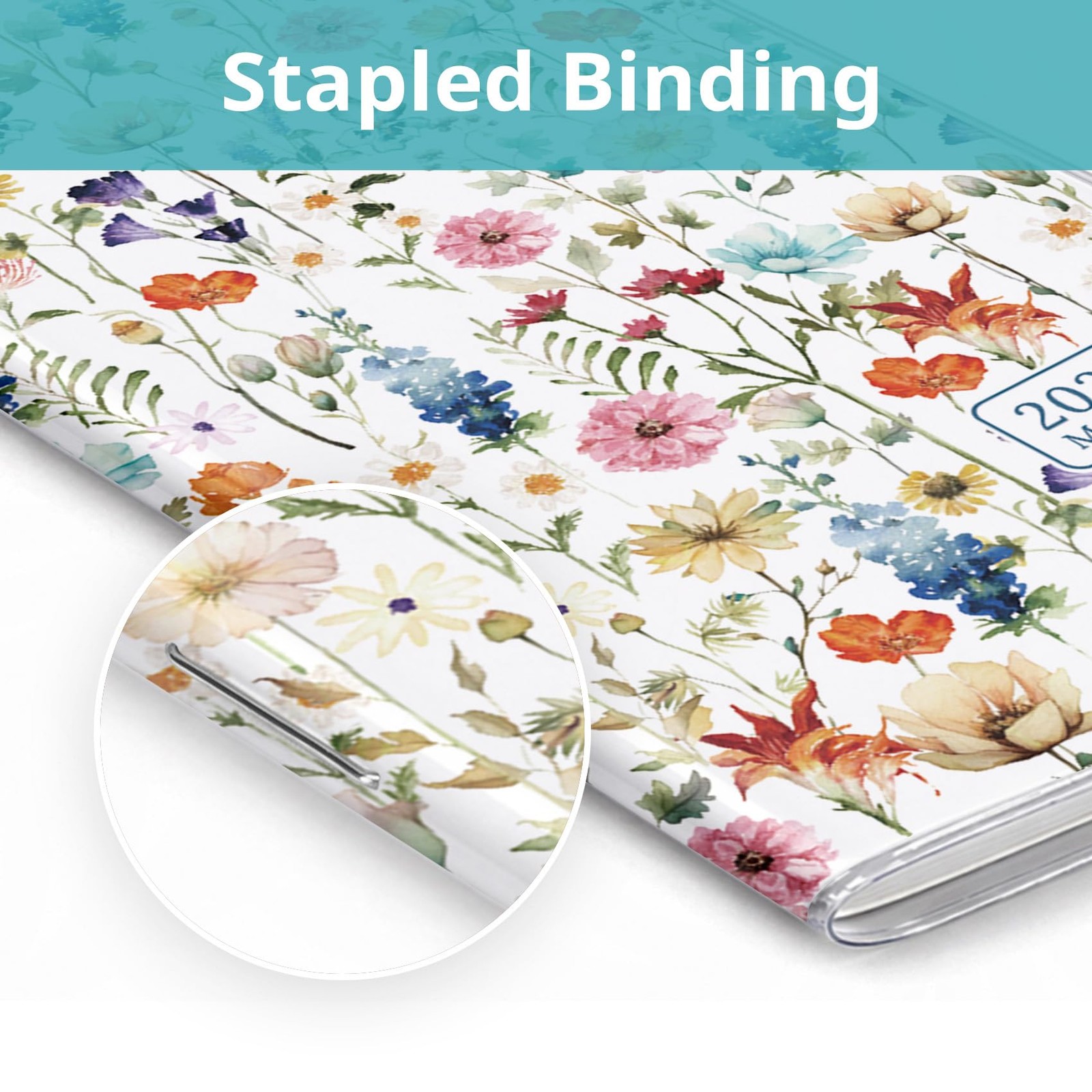 Pocket Calendar 2026-2028 for Purse, 2 New(JAN 2026-DEC 2027), Wildflower