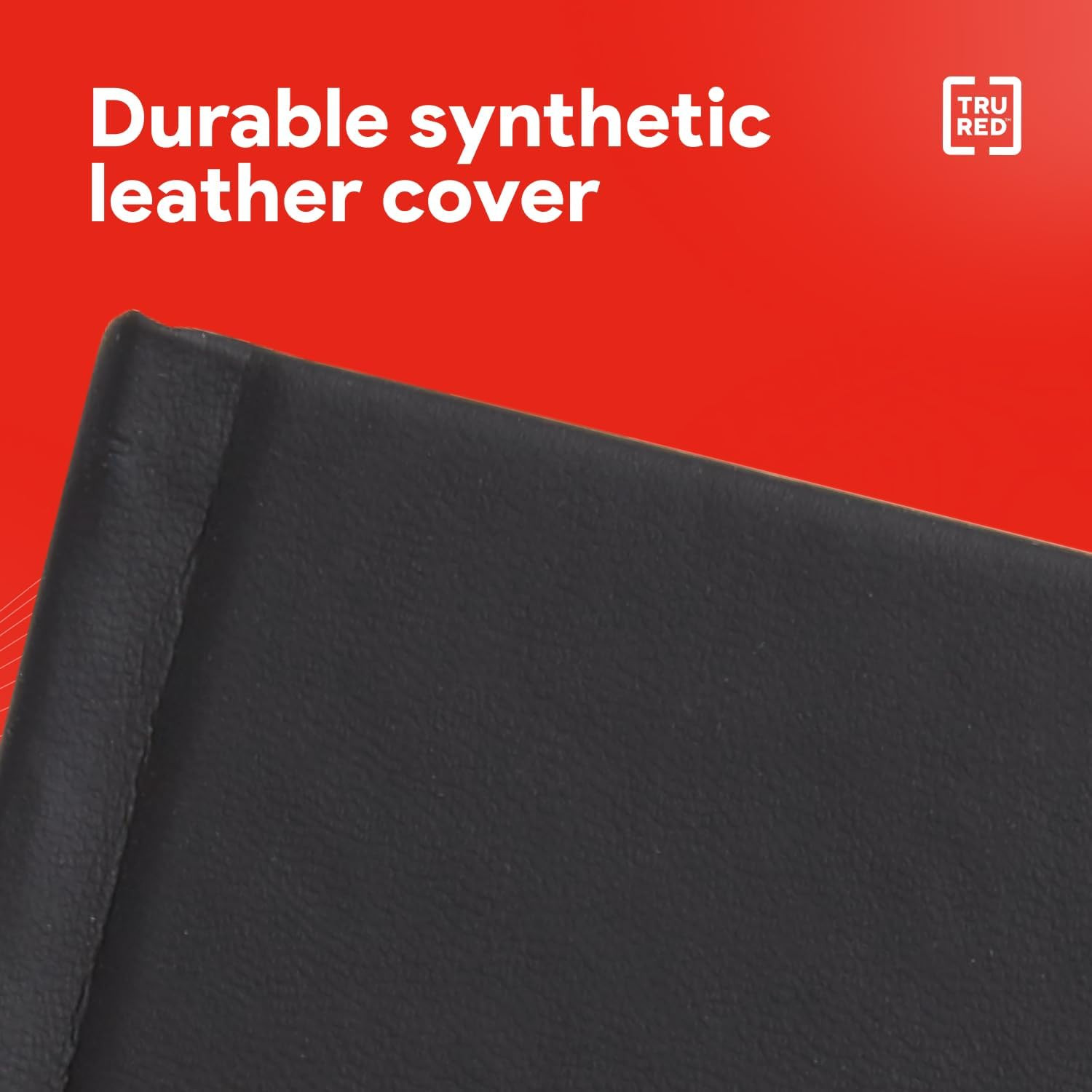 Large 8” X 10” Hardcover Ruled Journal, Black – Leather Cover, 96 Sheets, Built‑