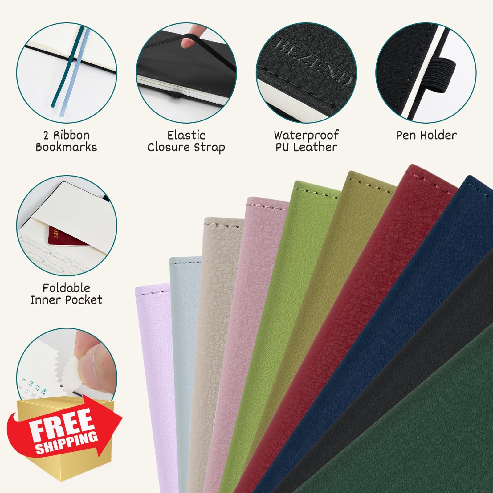 BEZEND Black Pocket Planner 3.5″x6″ Jul 26-Dec 27