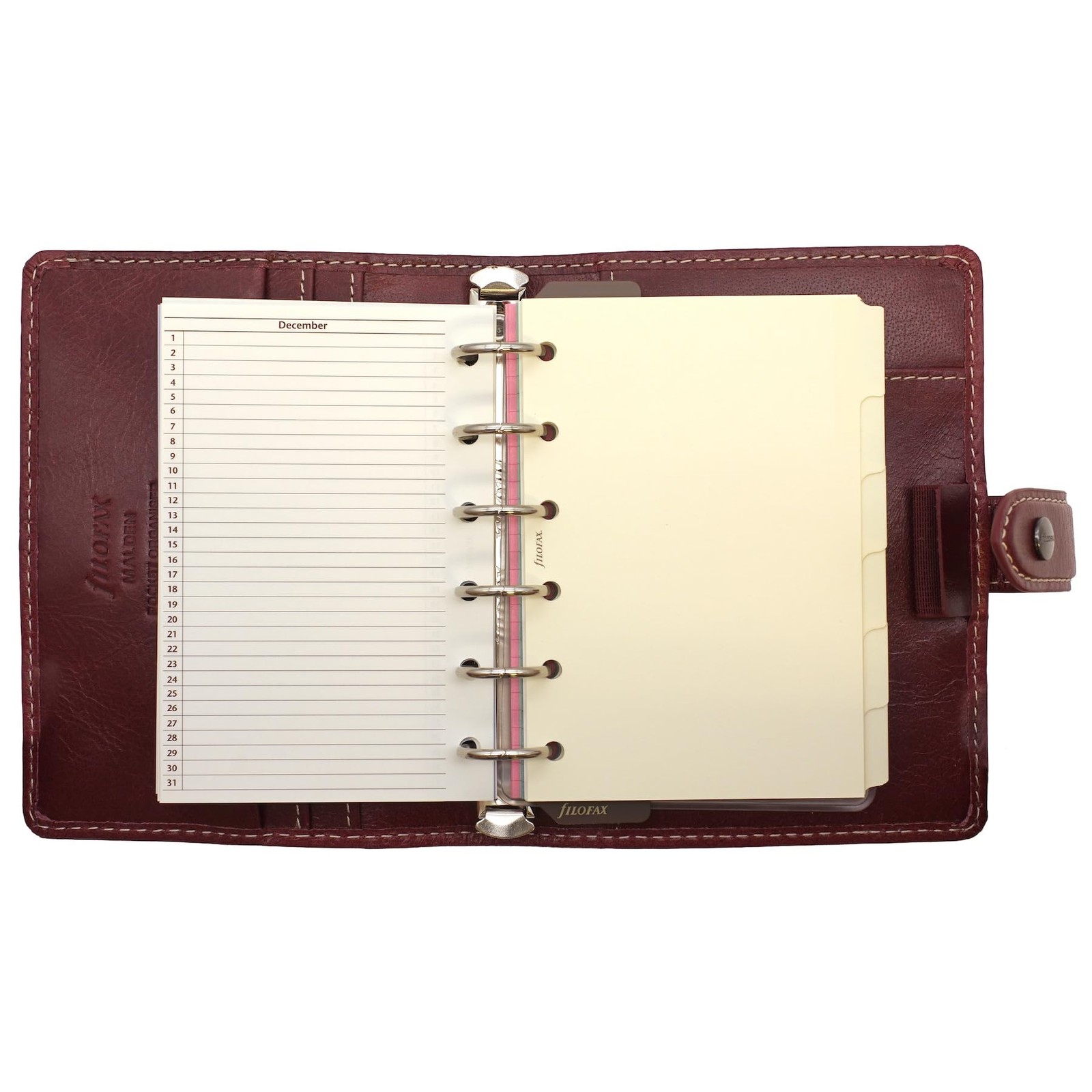 Filofax Malden Small System Planner, Burgundy, 021705 (Genuine Imported Product)