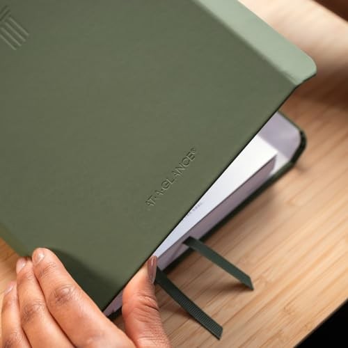 At a Glance Hardcover Planner Three Step Goal System Undated 12 Months Green