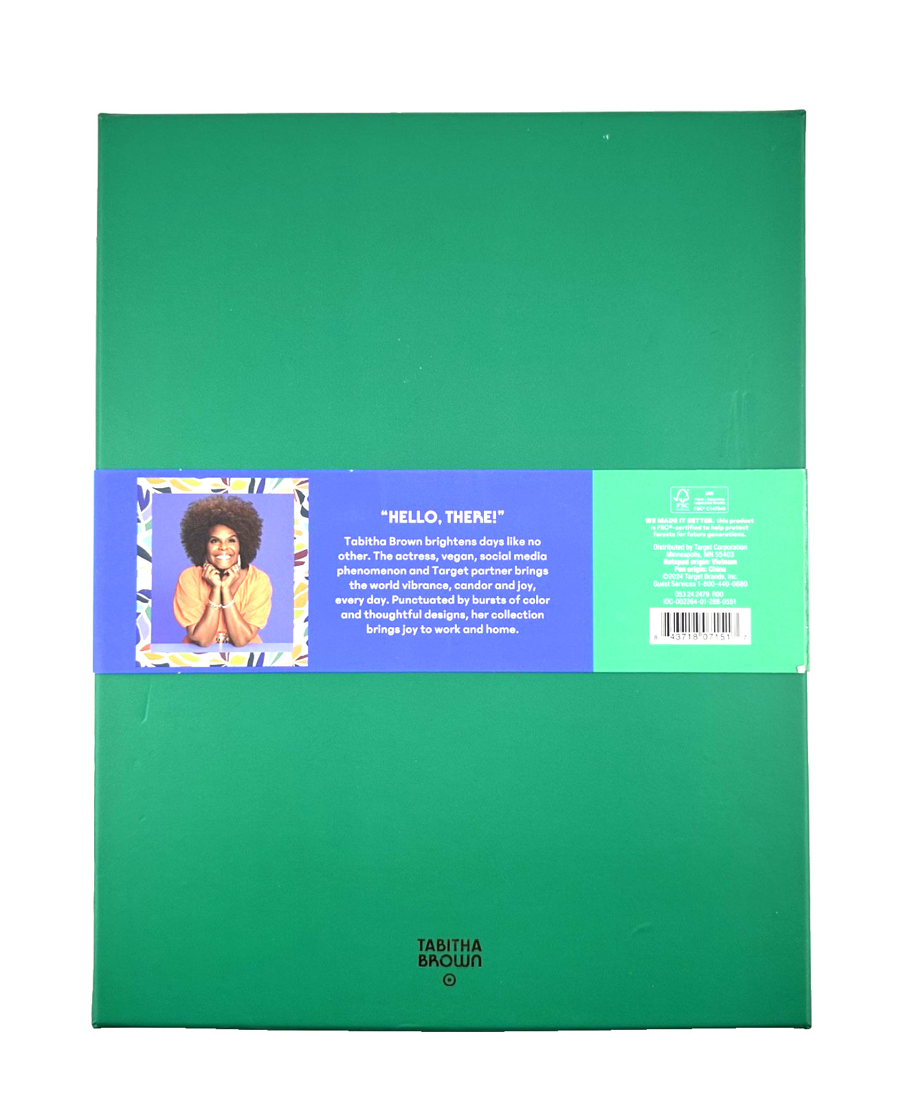 Tabitha Brown for Target Oversized Notepad & Pen, 8.5”x11” Lined Paper Journal
