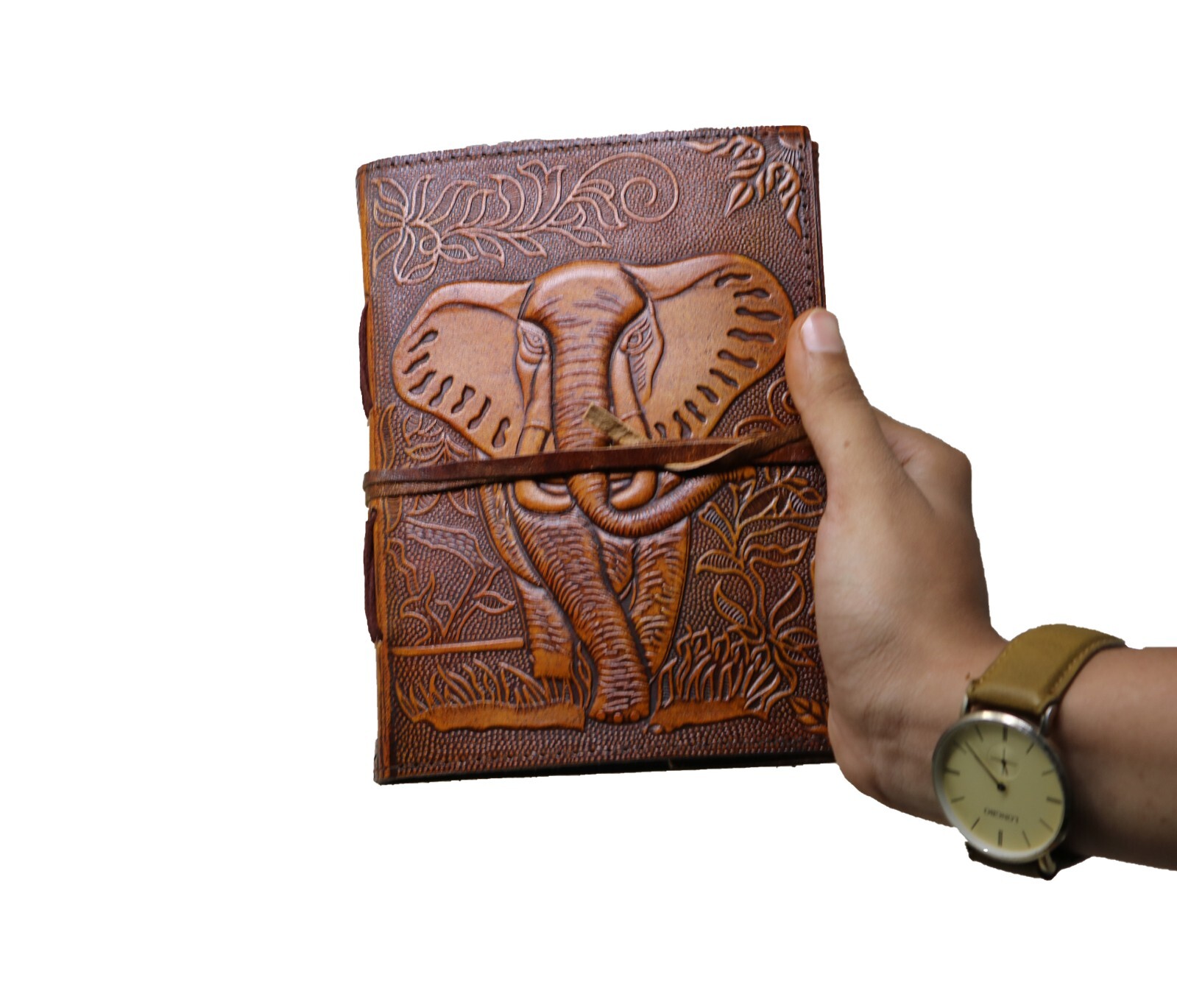 Handmade Vintage Leather Journal Elephant Notebook Travel Diary Gift Sketchbook