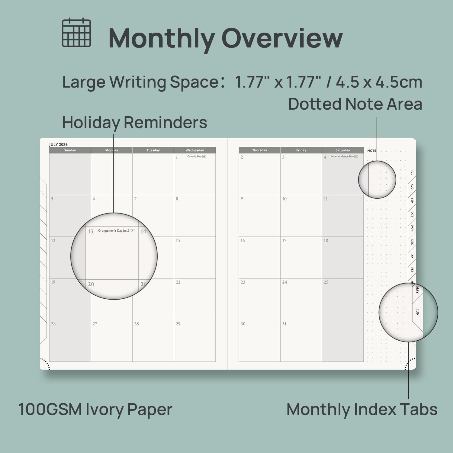 Hourly Appointment Book, July 26-June 27 – Leather Cover