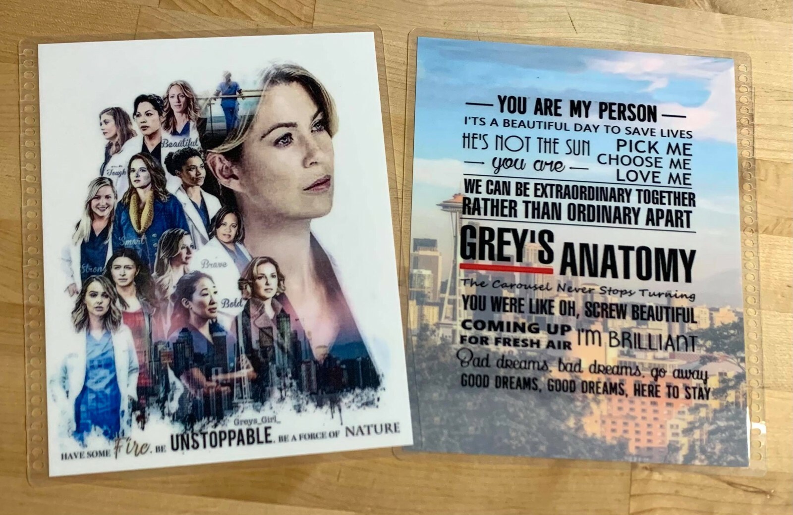 Grey’s Anatomy Inspired Cover Set 4 use w/ Erin Condren Life Planner