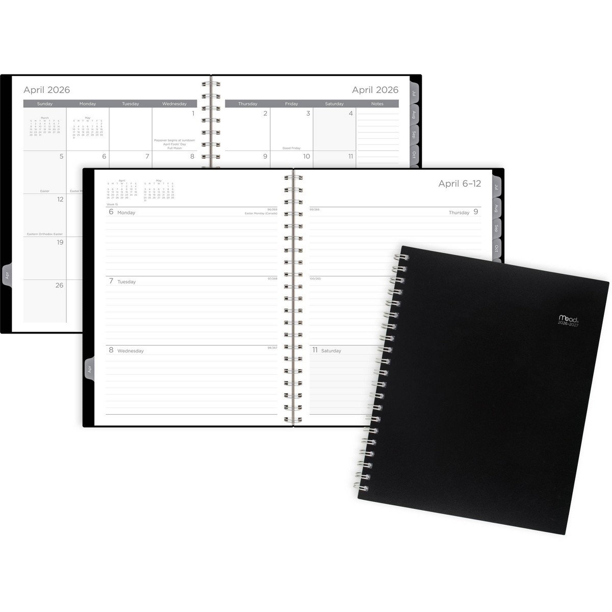 Mead 8.5″x11″ 2026-2027 Basic Large Weekly/Monthly Black