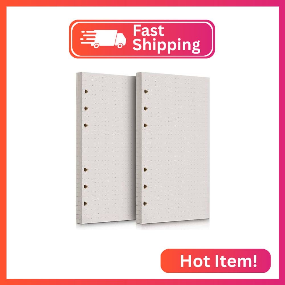 OMEYA A5 Refill Paper, 280 Pages A5 Loose Leaf Paper 6 Hole Notebook Refills for