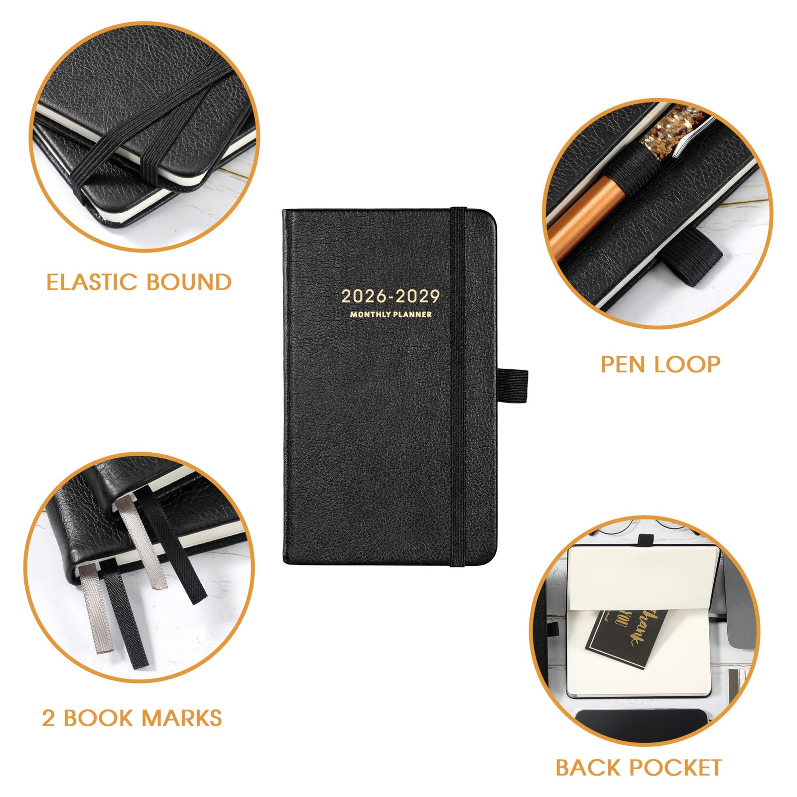 2026-2029 Pocket Planner – 3 Year Monthly Planner 2026-2029, Jul.2026 – Jun.2…