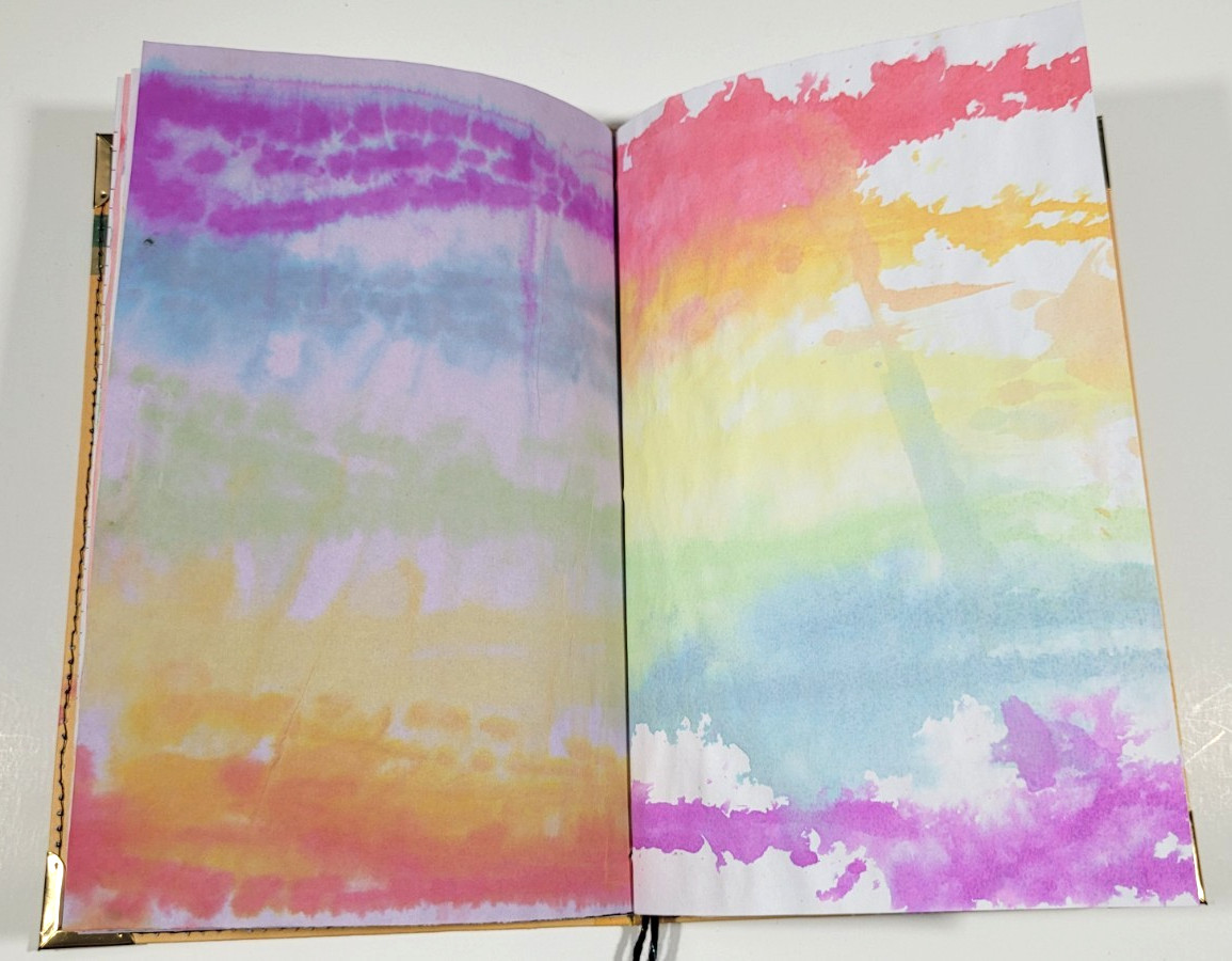 Handmade Junk Journal ‘Rainbow Dyed’ ~orange cover