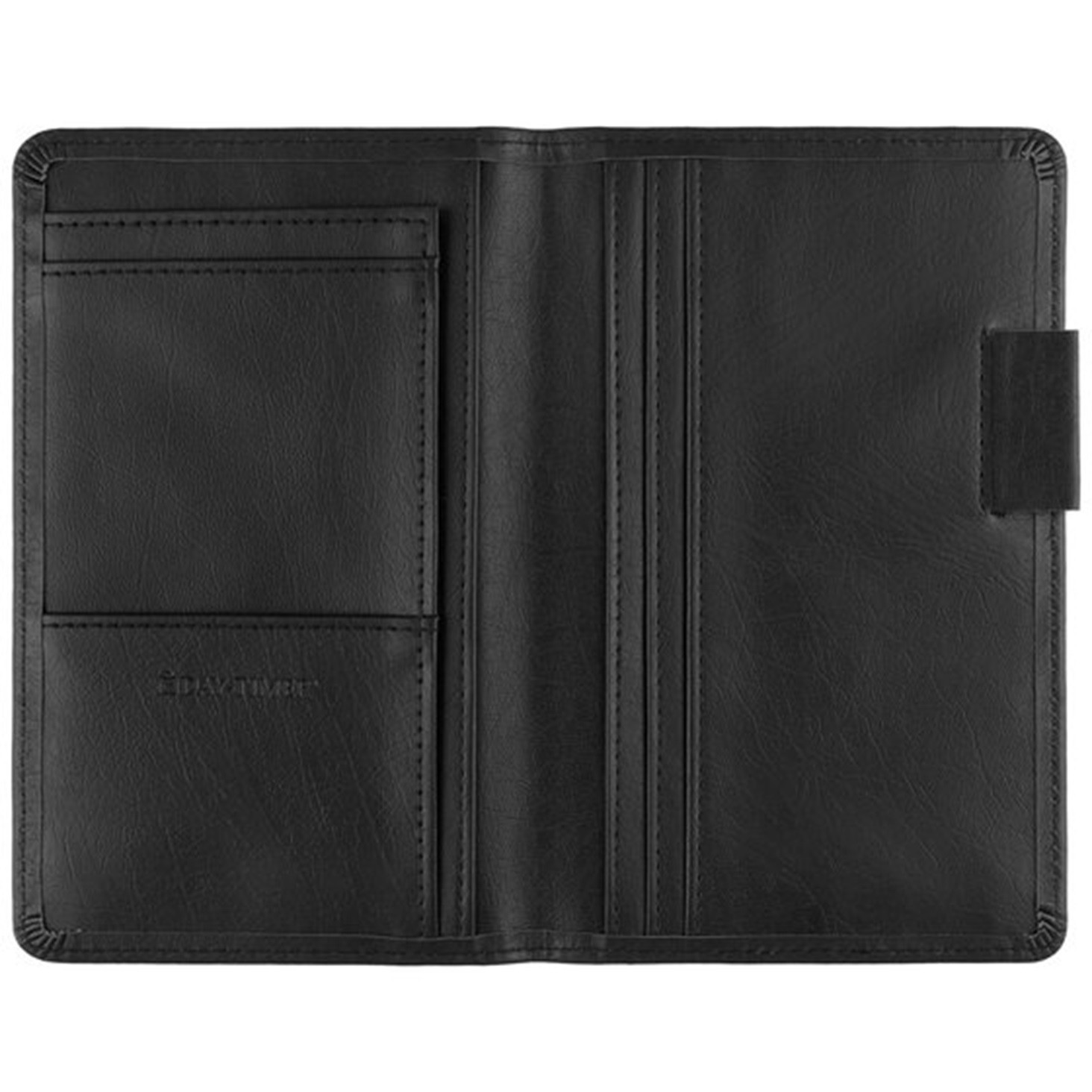 Day-Timer Antique Vinyl Open Style Planner Wallet, Black, Pocket 3-1/2″ x 6-1/2″