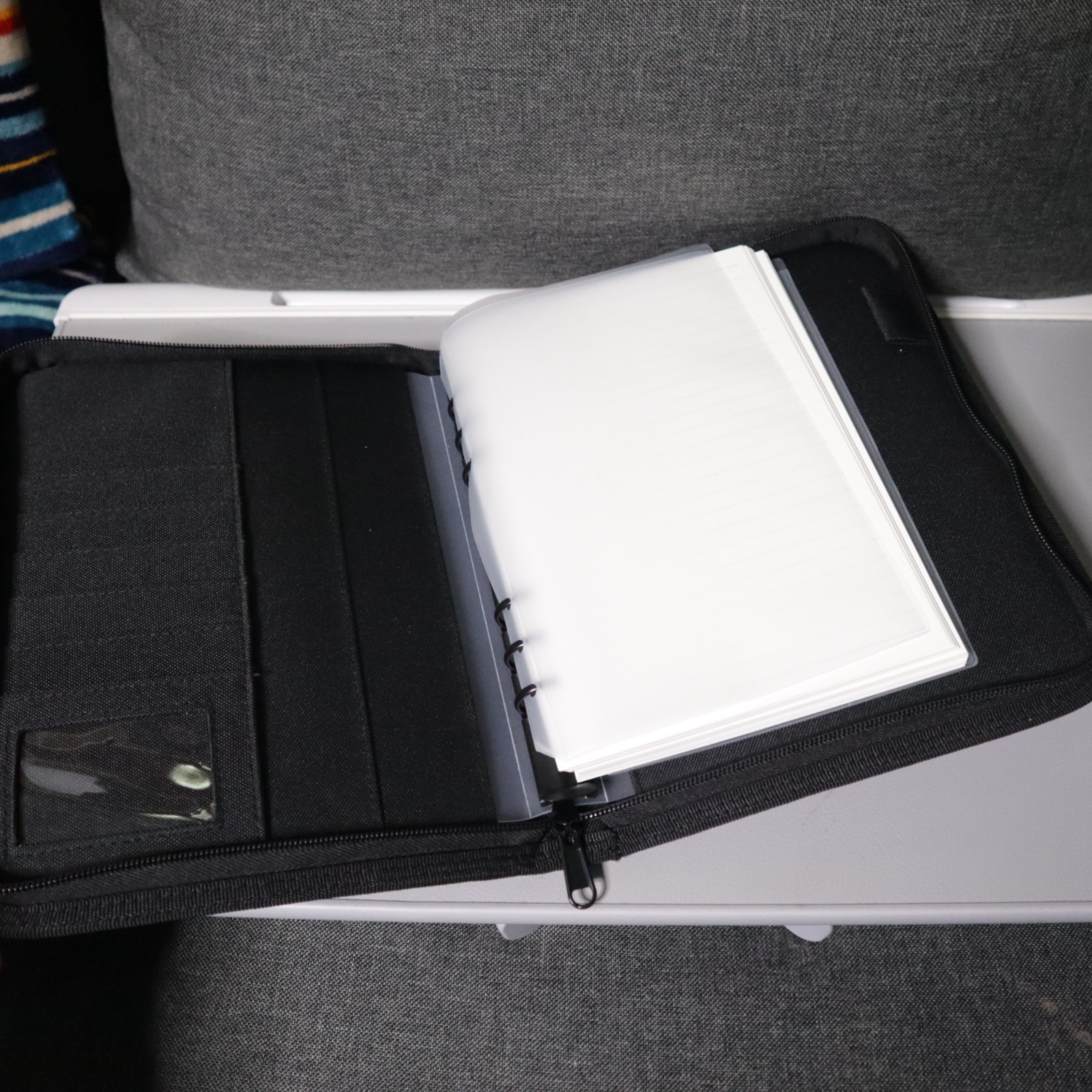 All-In-One Tactical Notebook Padfolio Detachable A5 6-Ring Binder Black Camo