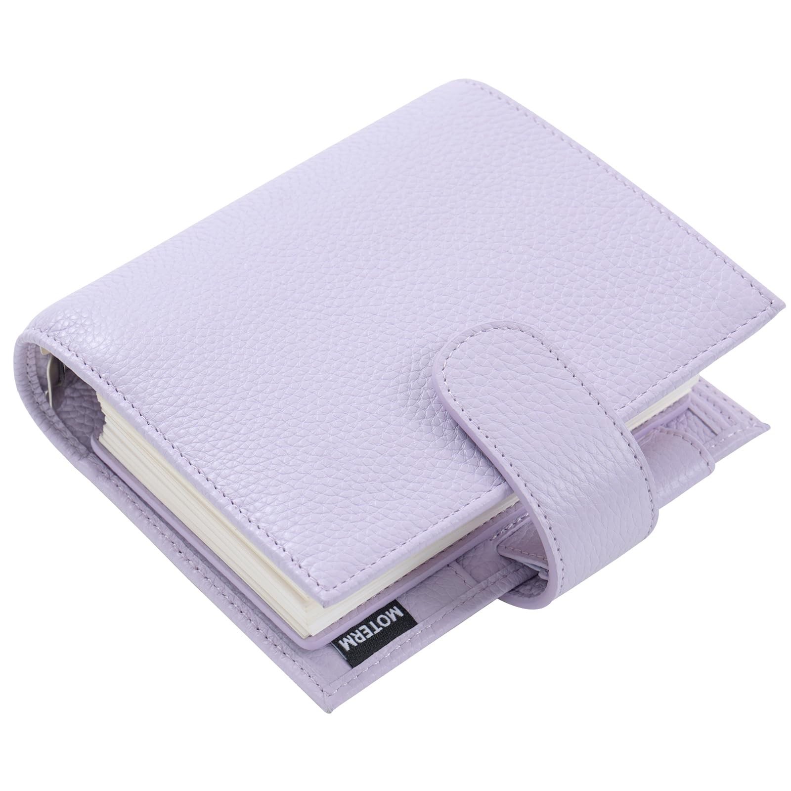 Pocket Luxe Rings Planner – Genuine Leather Binder Organizer (30mm Ring, Pebb…