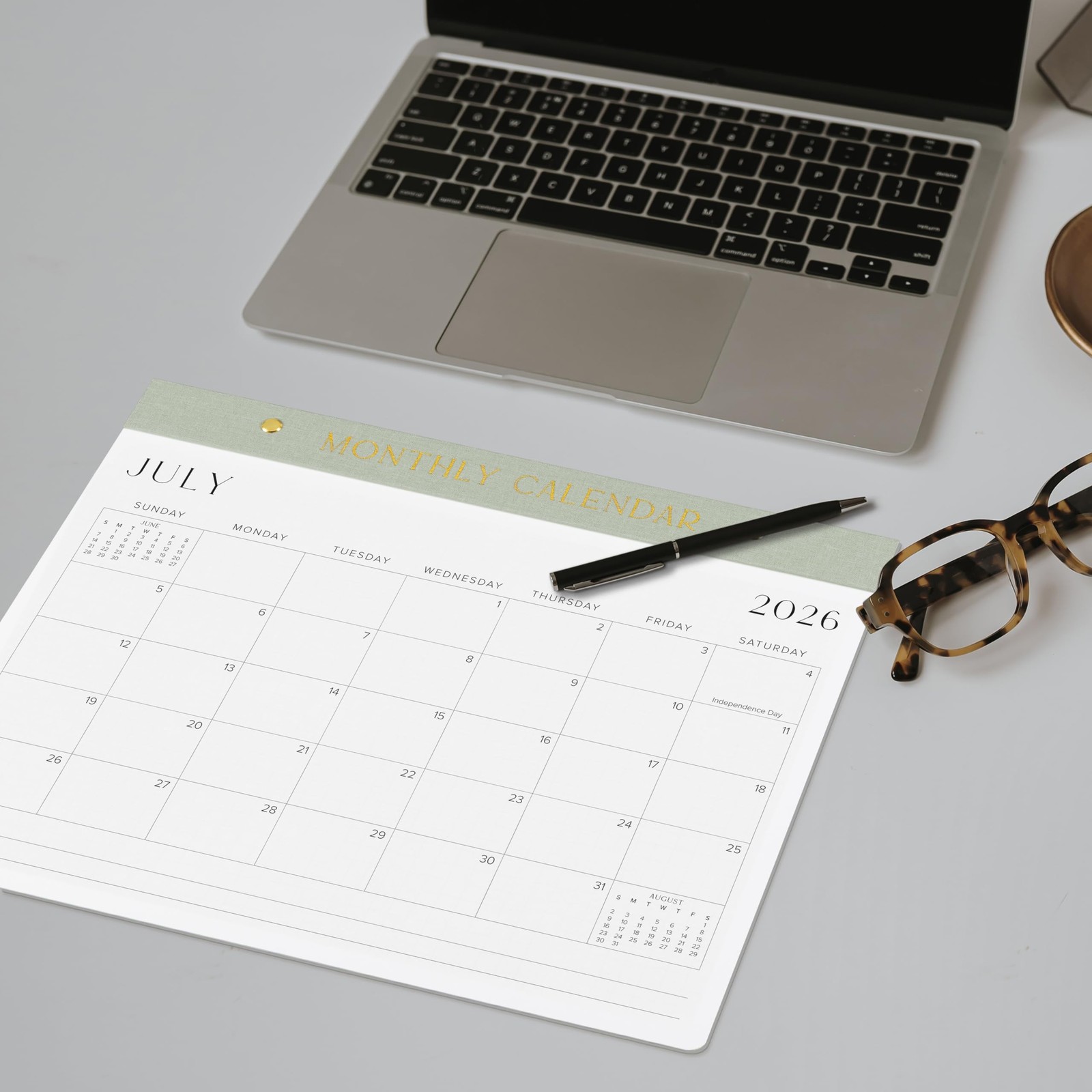 Aesthetic 2026-2027 Desk Calendar – Runs From January 2026 Until July 2027 – …