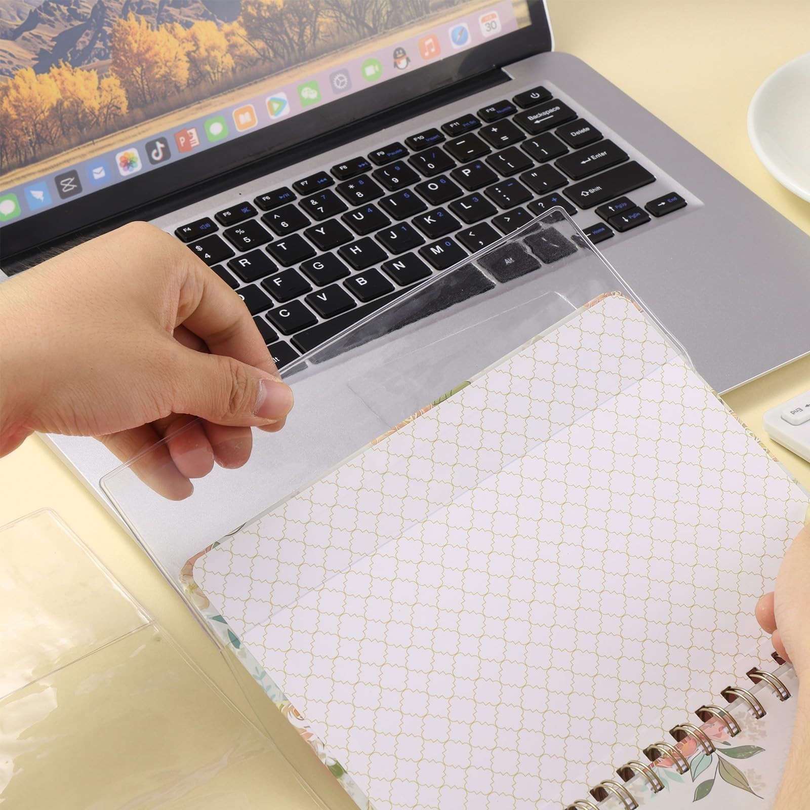 4 Pack A5 Transparent Waterproof Planner Covers – Clear Jelly Notebook Sleeves f