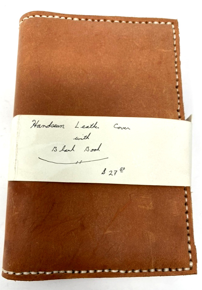 Handsewn Leather Journal Cover with Blank Book Vintage – Artisan Made, Brown NEW