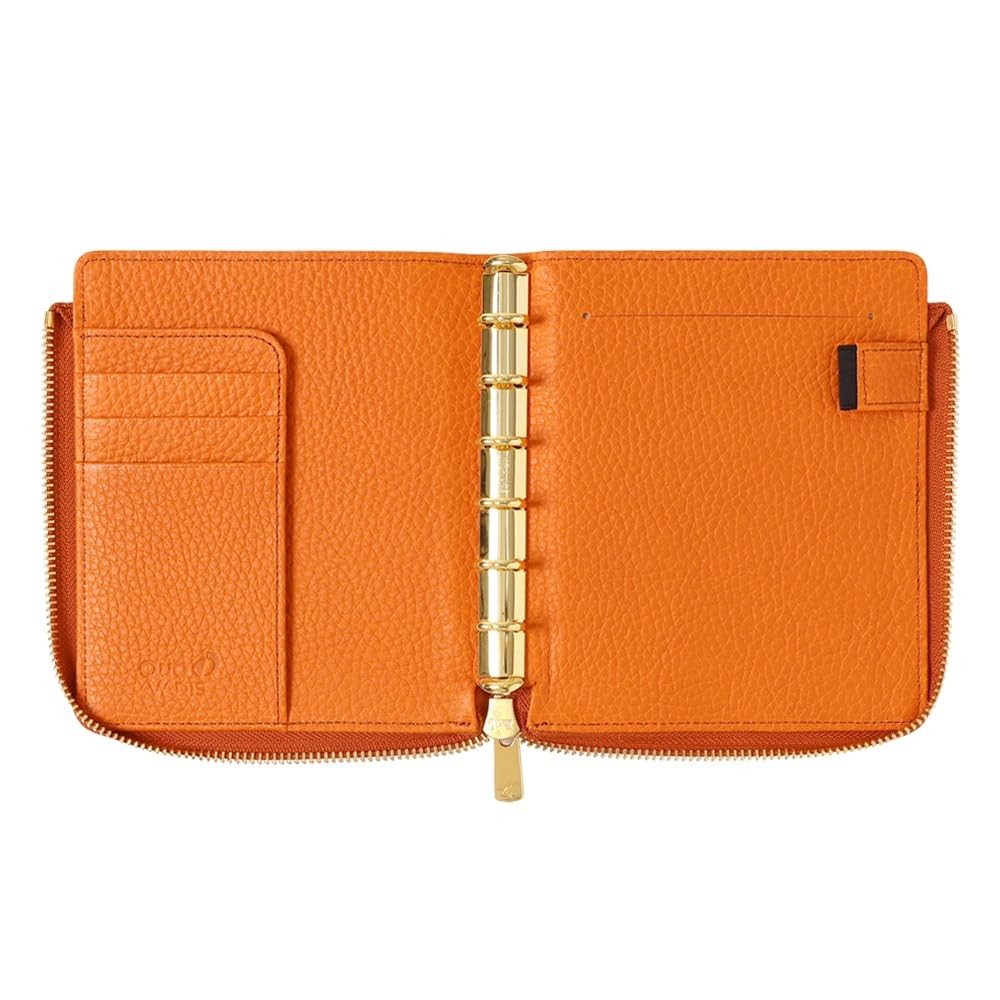 Quo Vadis Genuine Leather System Planner Cover [Mini 6 Size/L Zip Cover] Timer14