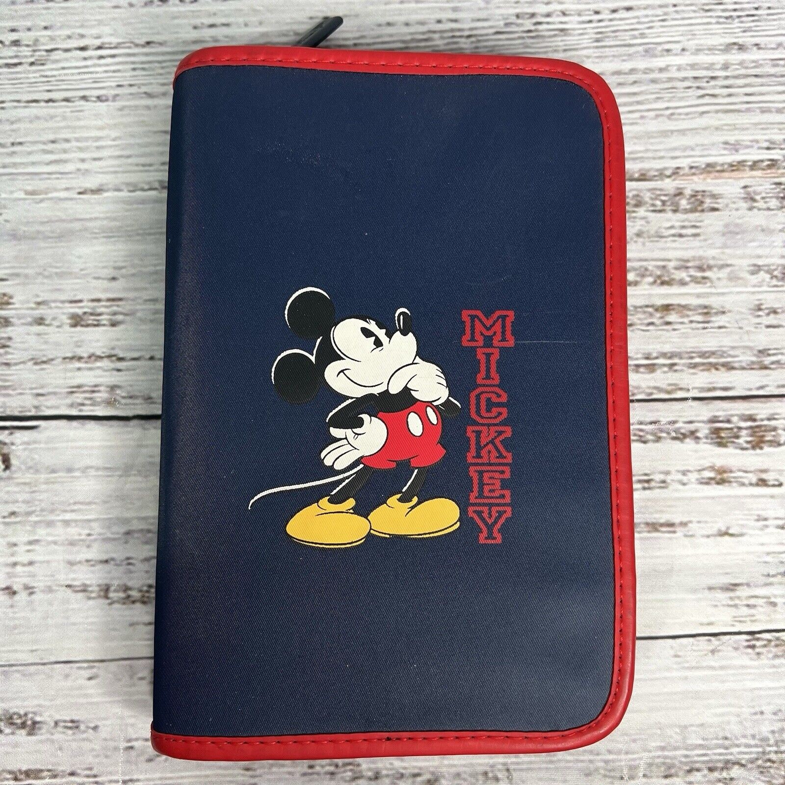 Vintage Mickey Mouse Zip Around Planner Disney Personal Size 90s Y2K
