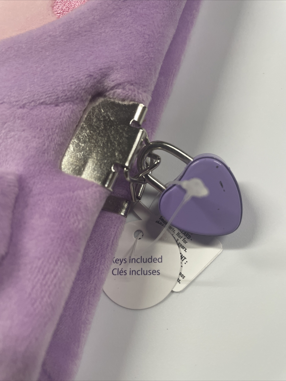 Claires Lockable Purple Hoodie Diary/Journal with Keys Brand New