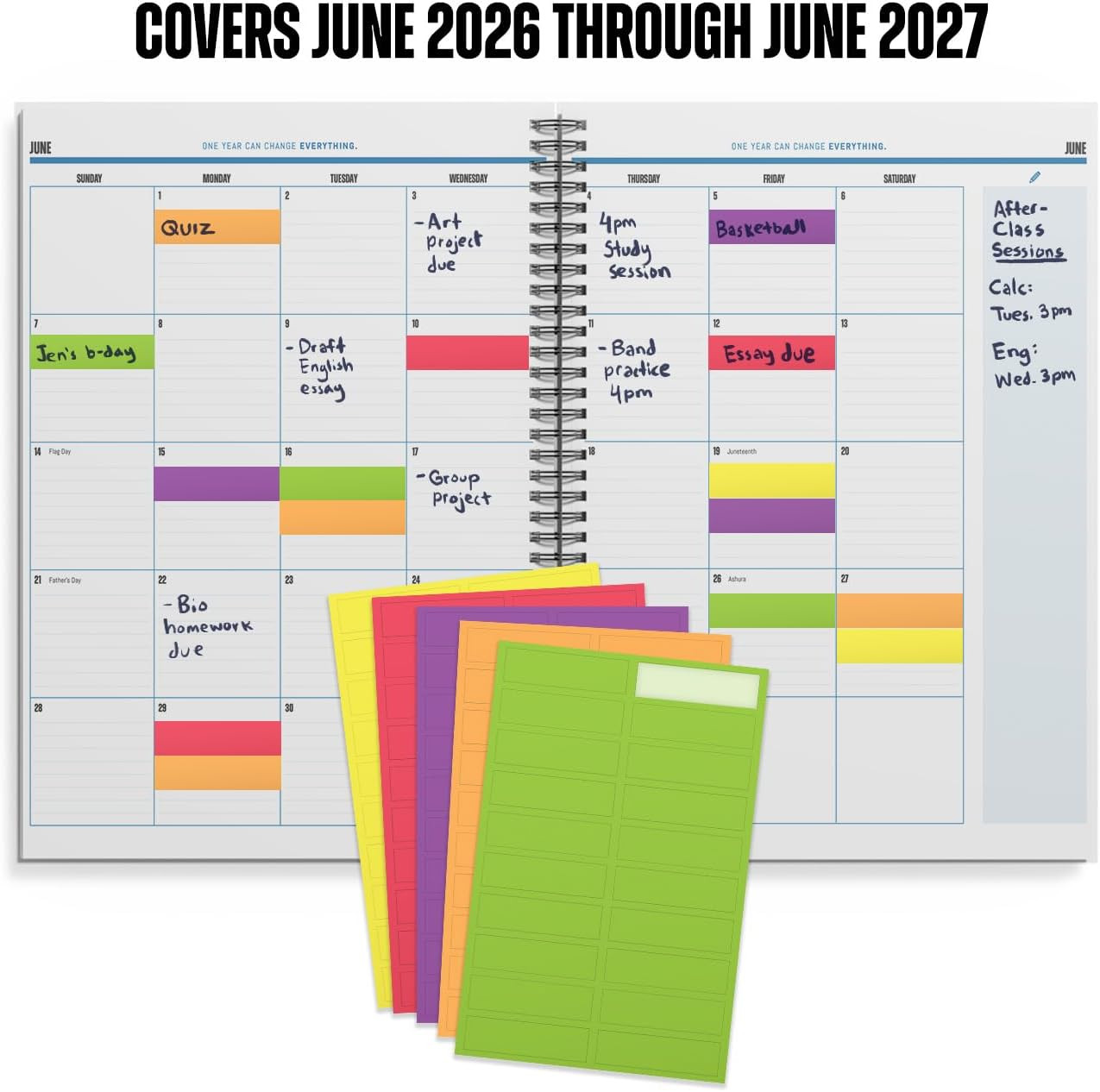 The Big Class Academic Planner June 2026- June 2027 – Large & Portable 11X14 Fol