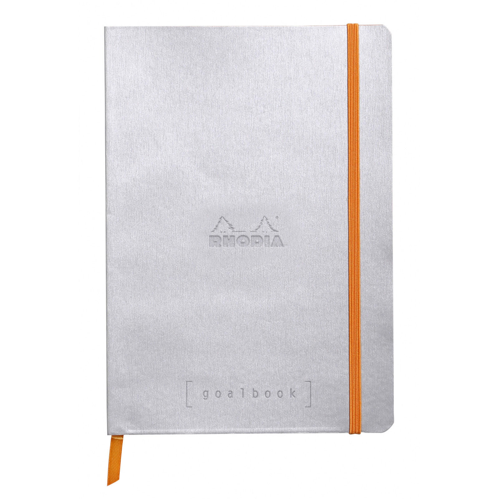 Rhodia Goalbook Journal – Silver – Dot Grid – A5 Size – 5.75 x 8.25 NEW R117741