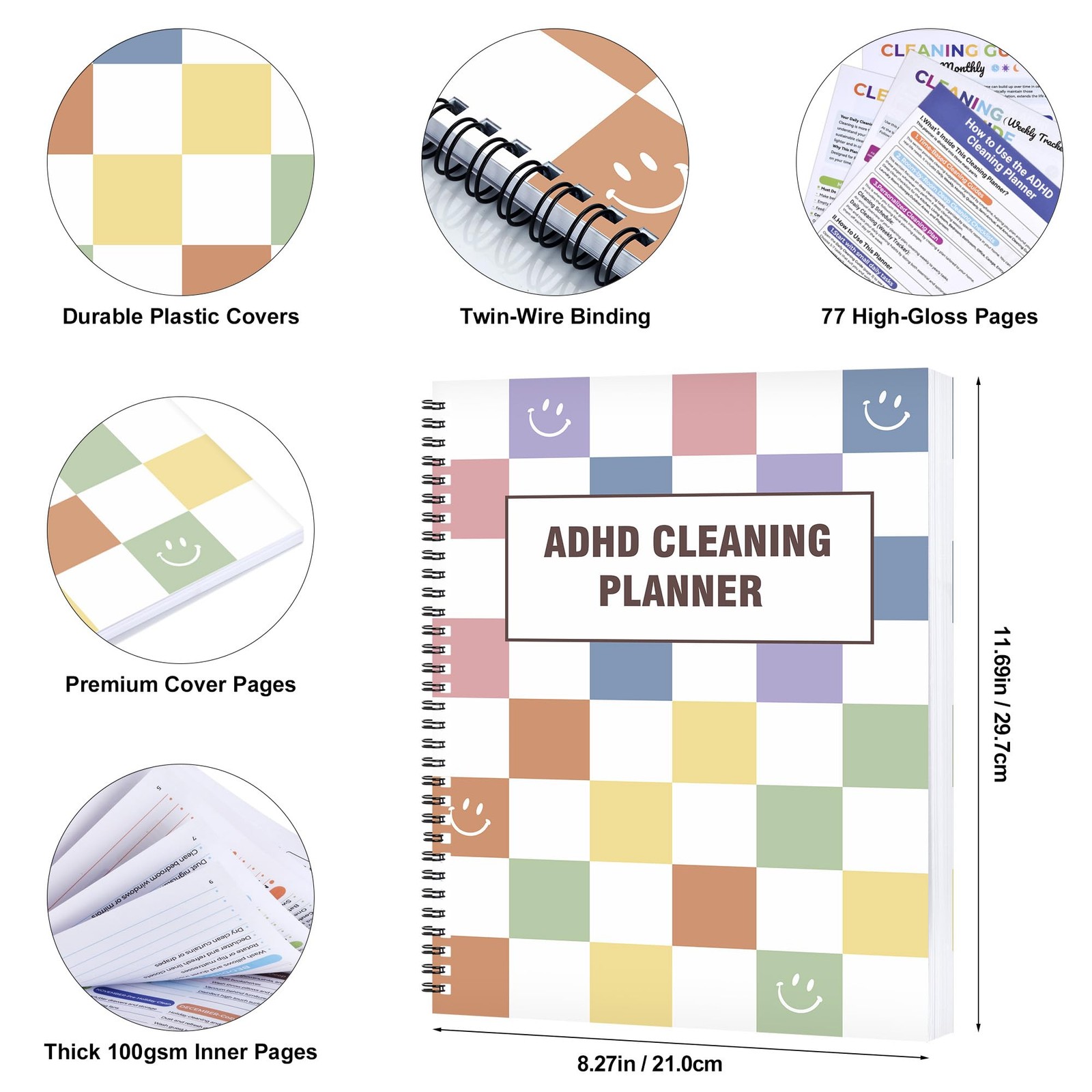 ADHD Cleaning Planner for Adults – Schedule and Multicolored