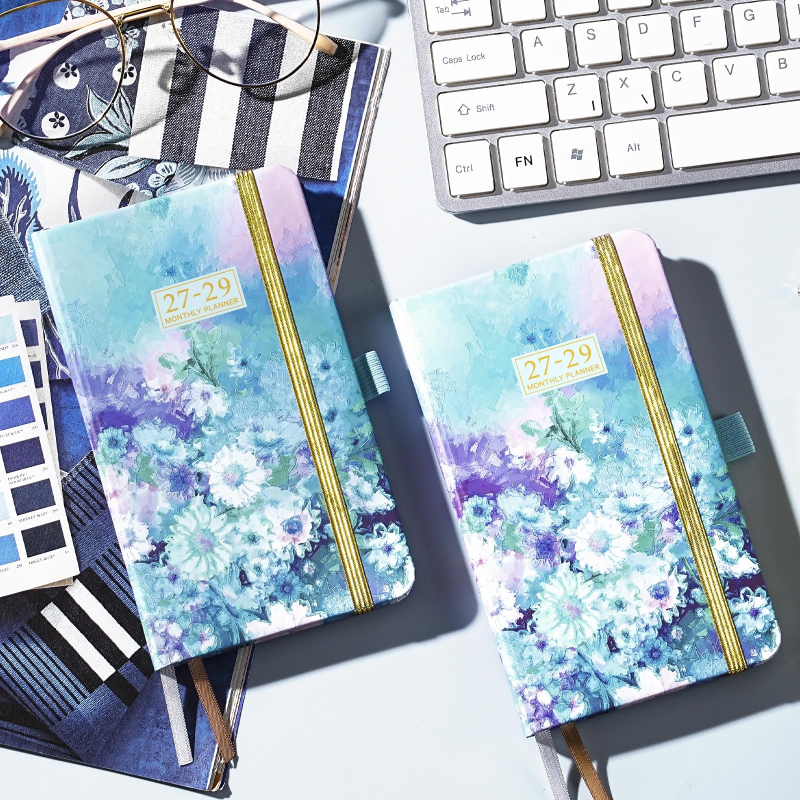 2027-2029 Pocket Planner Monthly Calendar with Notes Pages and Pen Holder
