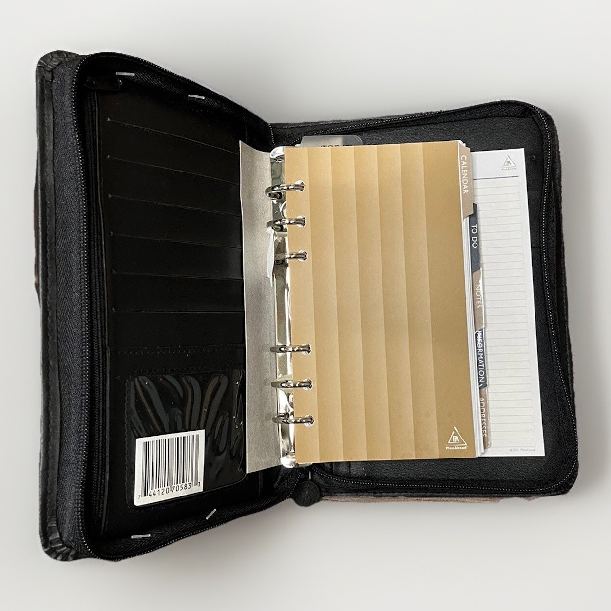 Plan Ahead 6 Ring Small Fleetwood Organizer Non Dated Weekly/Monthly 6×9 Zipped