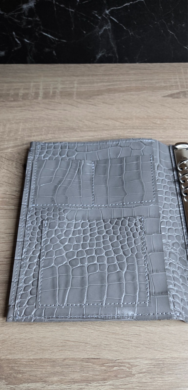 Grey Leather Cover planner A5 – Oops Shop just cover with binder