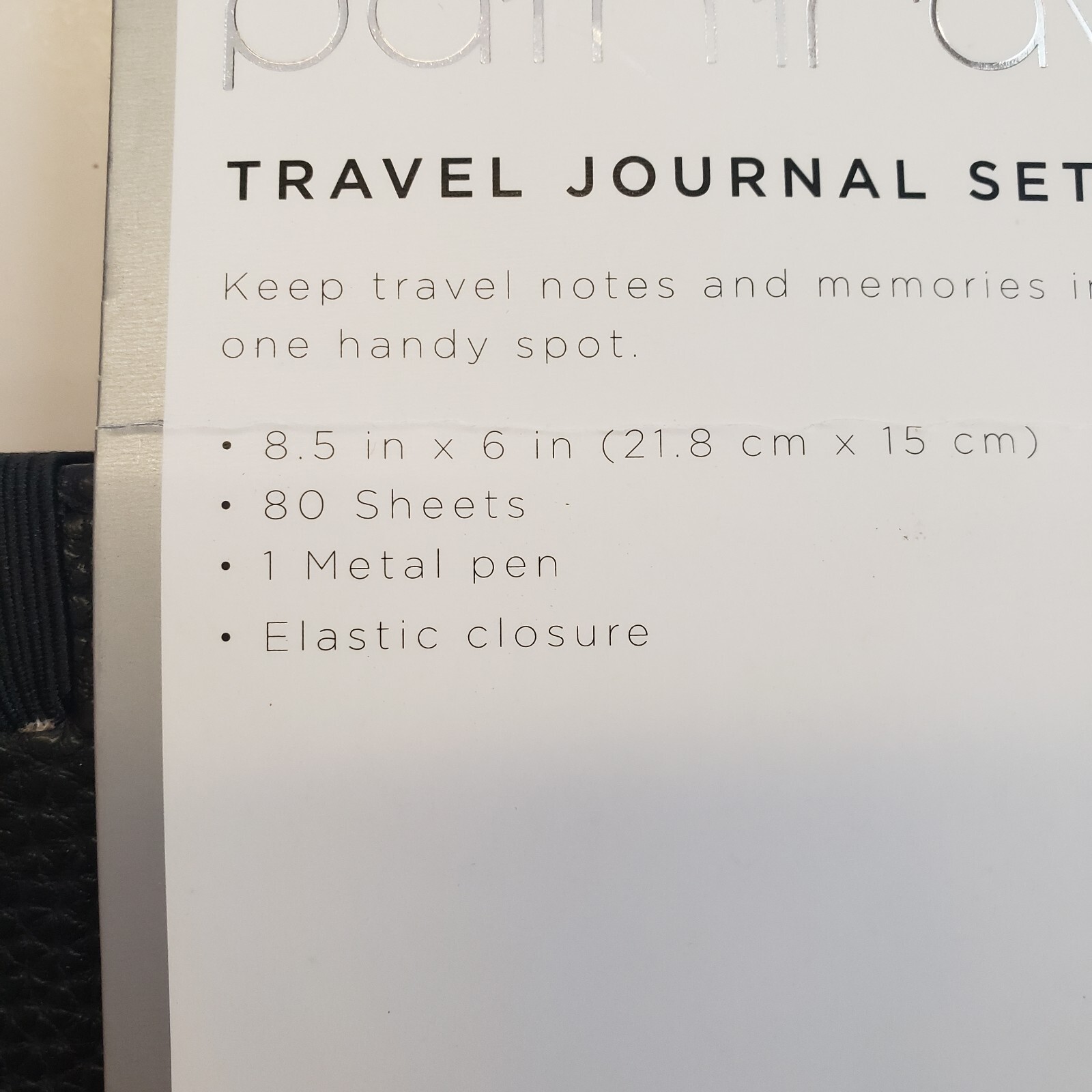 See The World Travel Journal Set Path Pocket Notebook Black Elastic Closure Pen